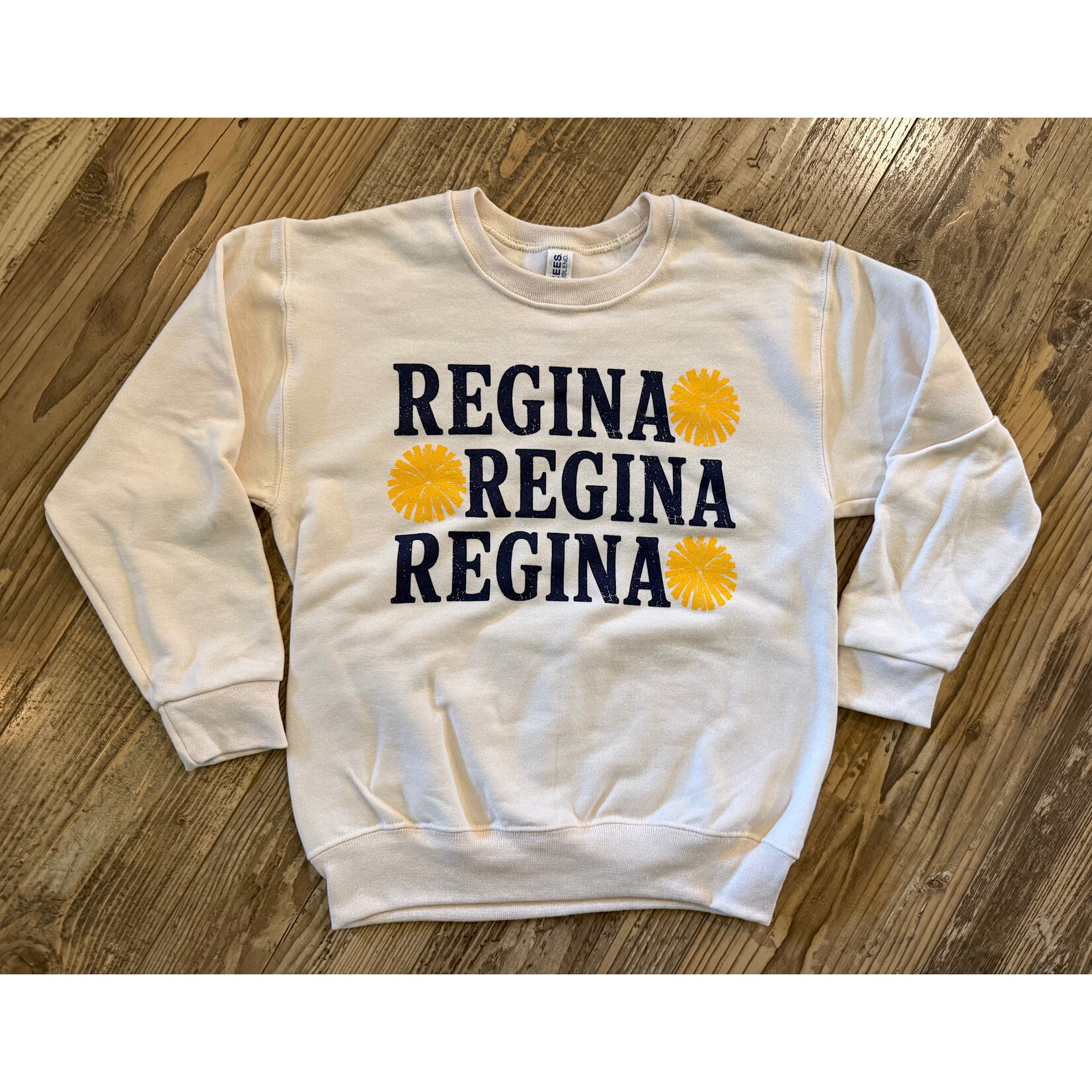 Youth Jerzees Crewneck Sweatshirt--Cream Regina X3