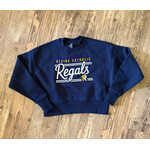 Next Level Crop Crew Sweatshirt--Navy