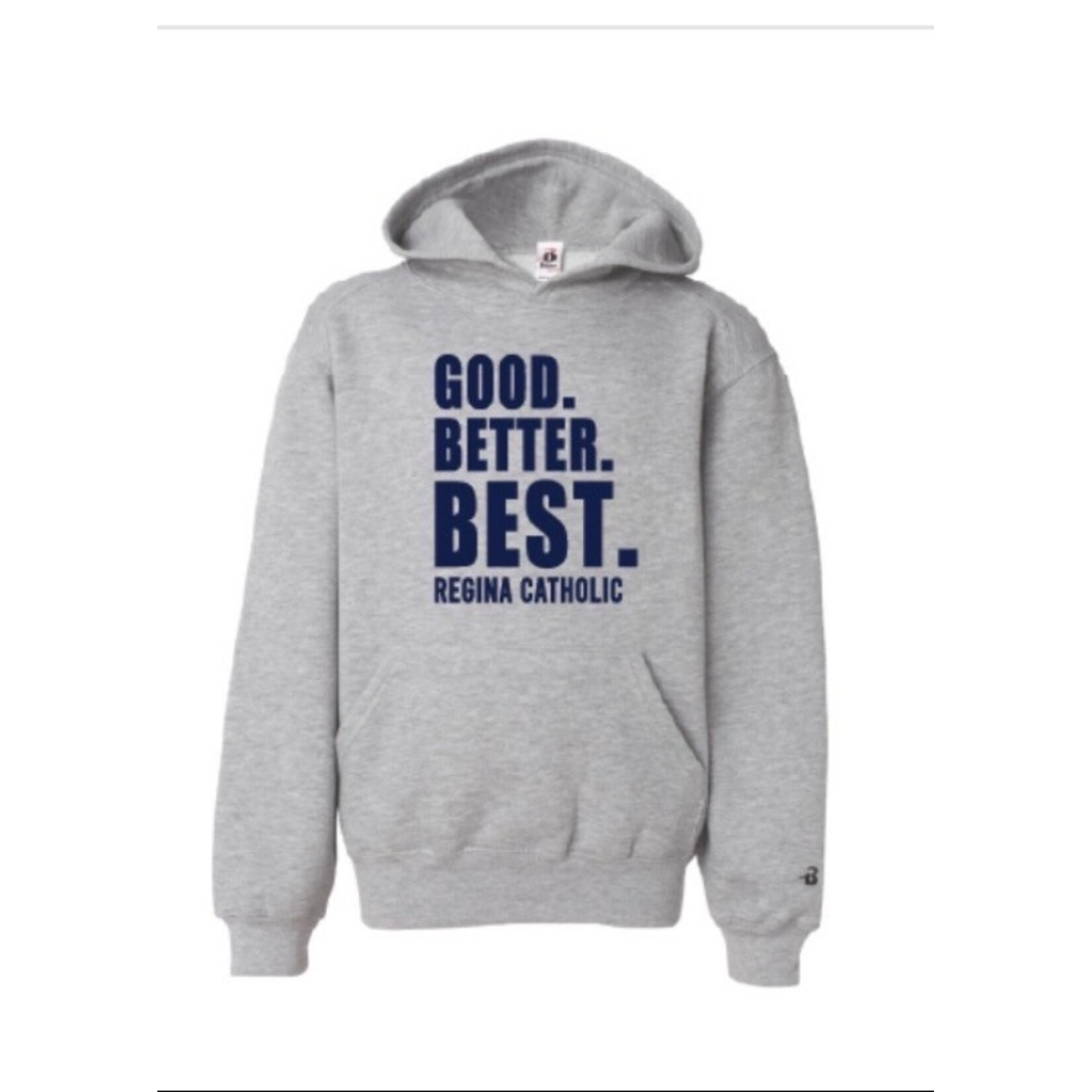Youth Athletic Hooded Sweatshirt--Ash
