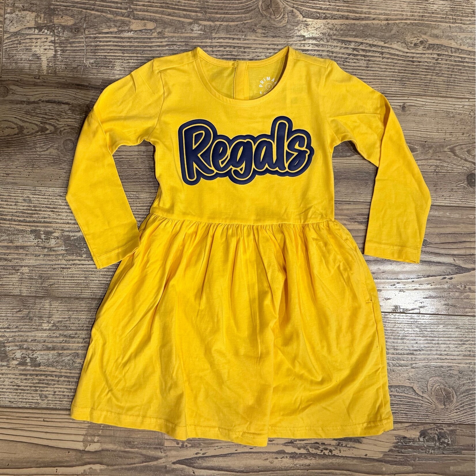 Regina Youth Dress--Yellow REGALS Outline