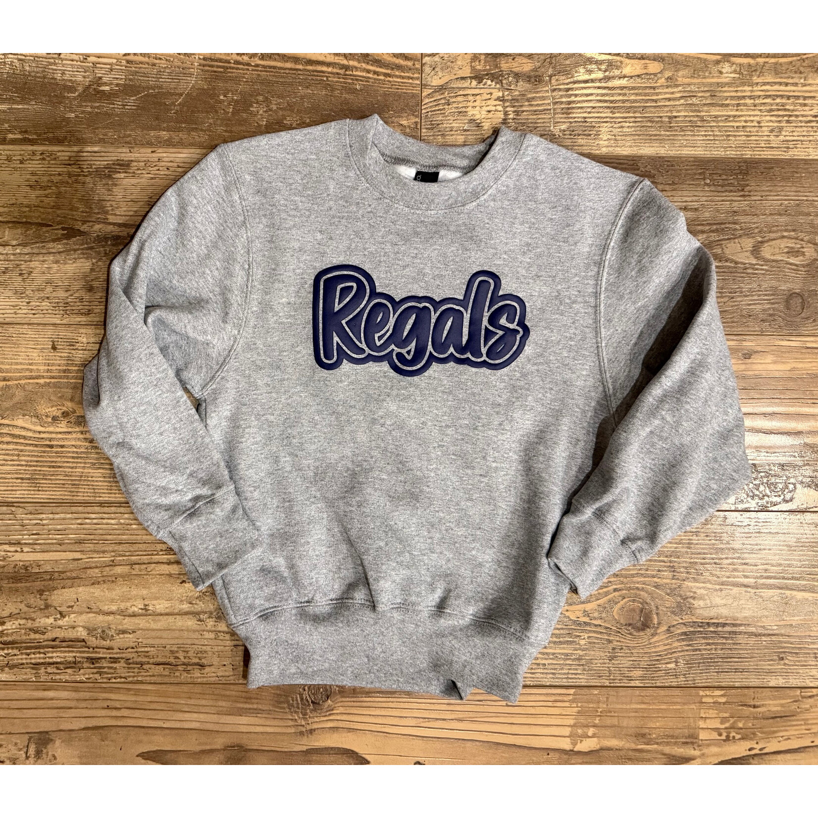 Youth Puff Regals Outline Gray Crew