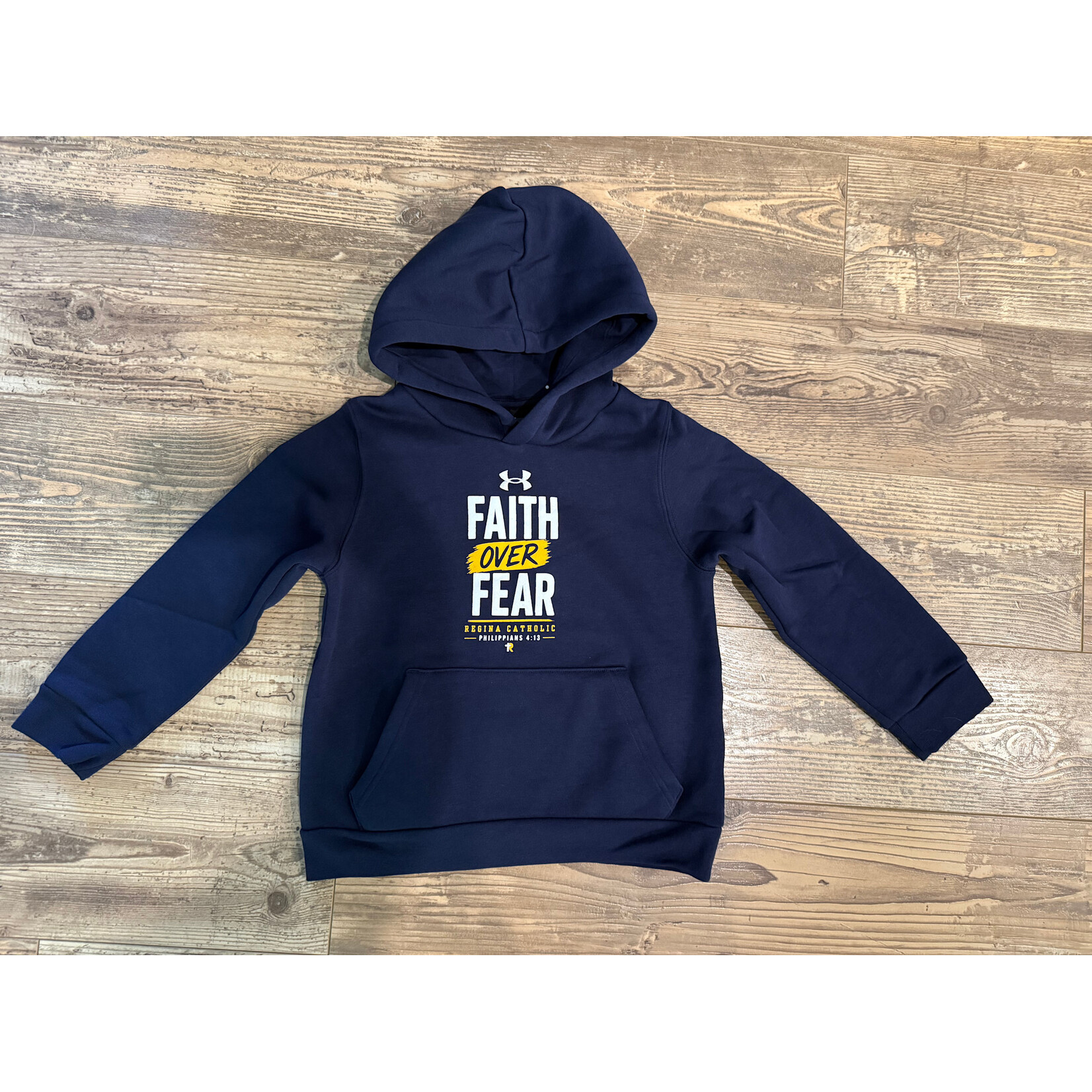 UA Team Icon Navy Hoodie--Youth Faith
