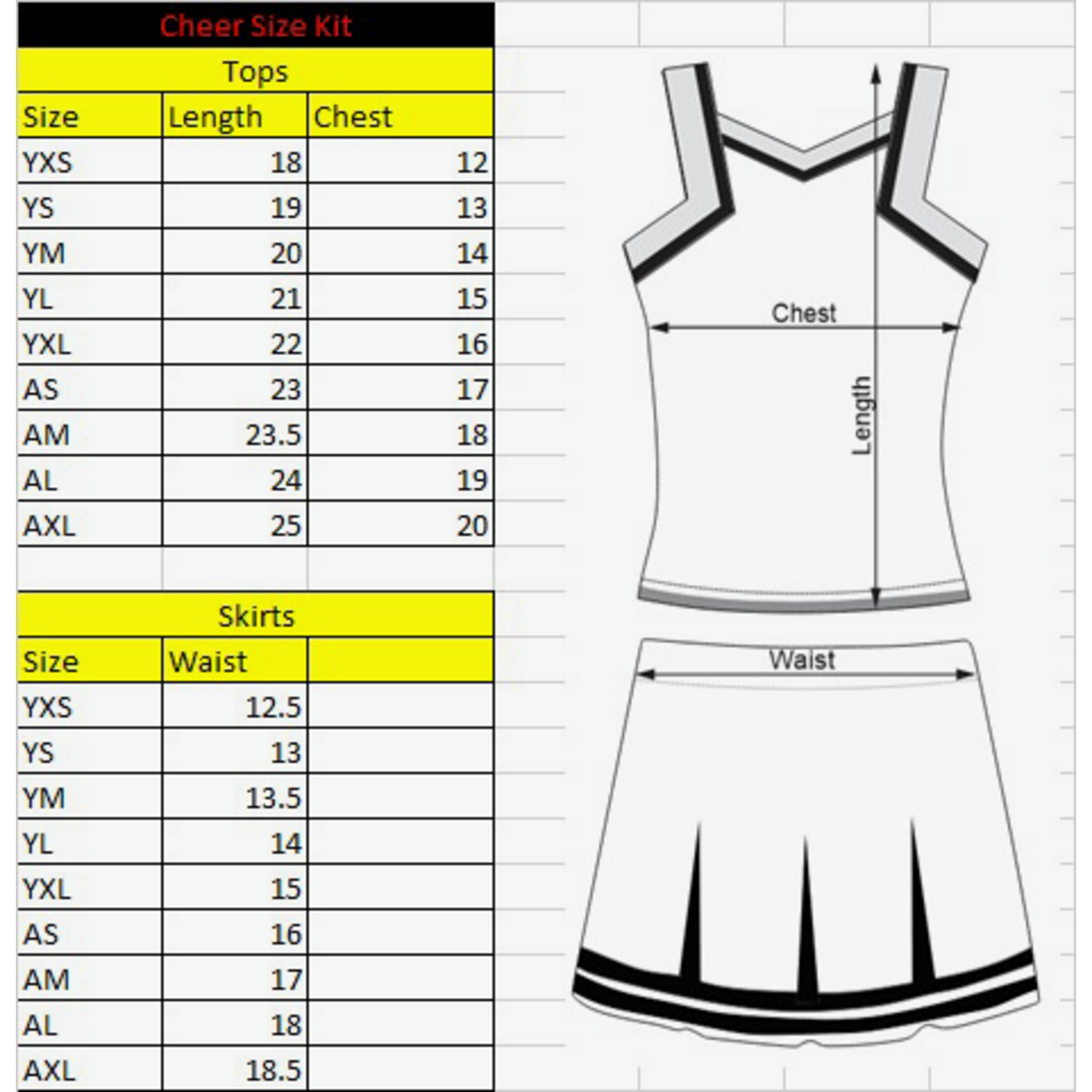 Regina Cheer Outfits--PRE-SALE
