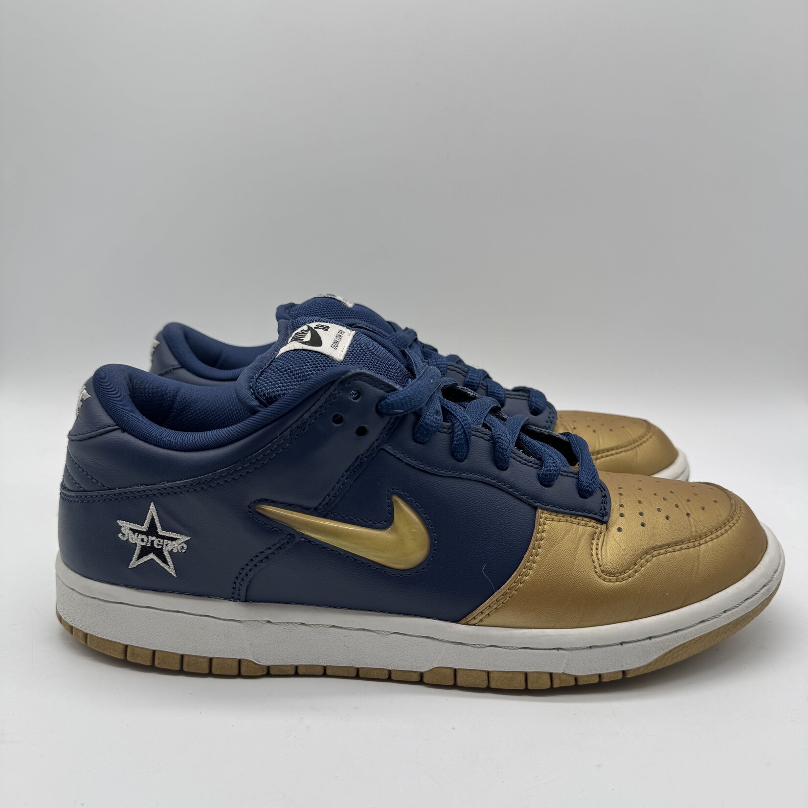 Nike SB Dunk Low Supreme Jewel Swoosh Gold