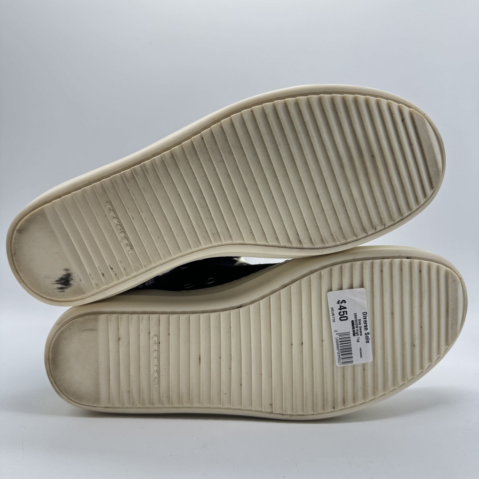 Rick Owens DRKSHDW High Top Black Milk