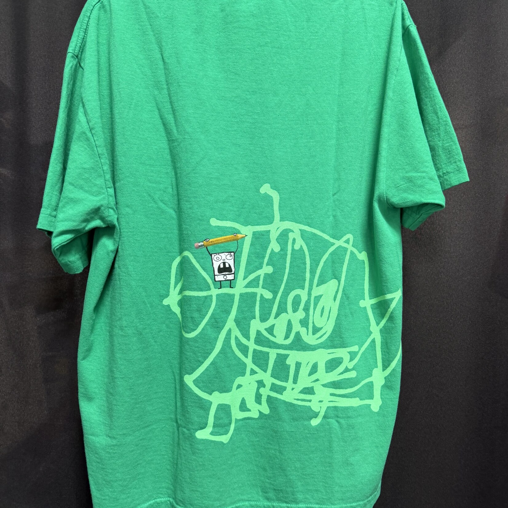 Travis Scott Cactus Jack x Spongebob Doodlebob Tee Green