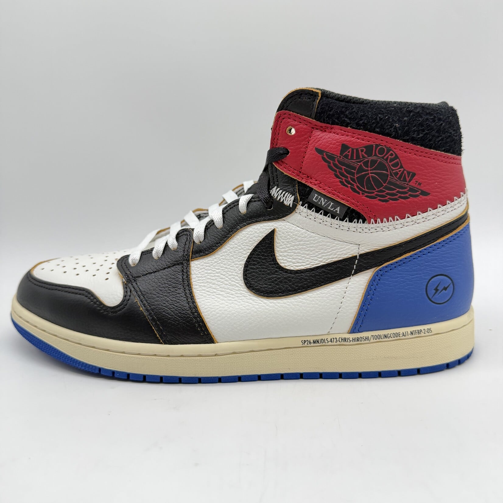 Jordan 1 Retro High OG SP Fragment x Union LA Varsity Red Sport Royal