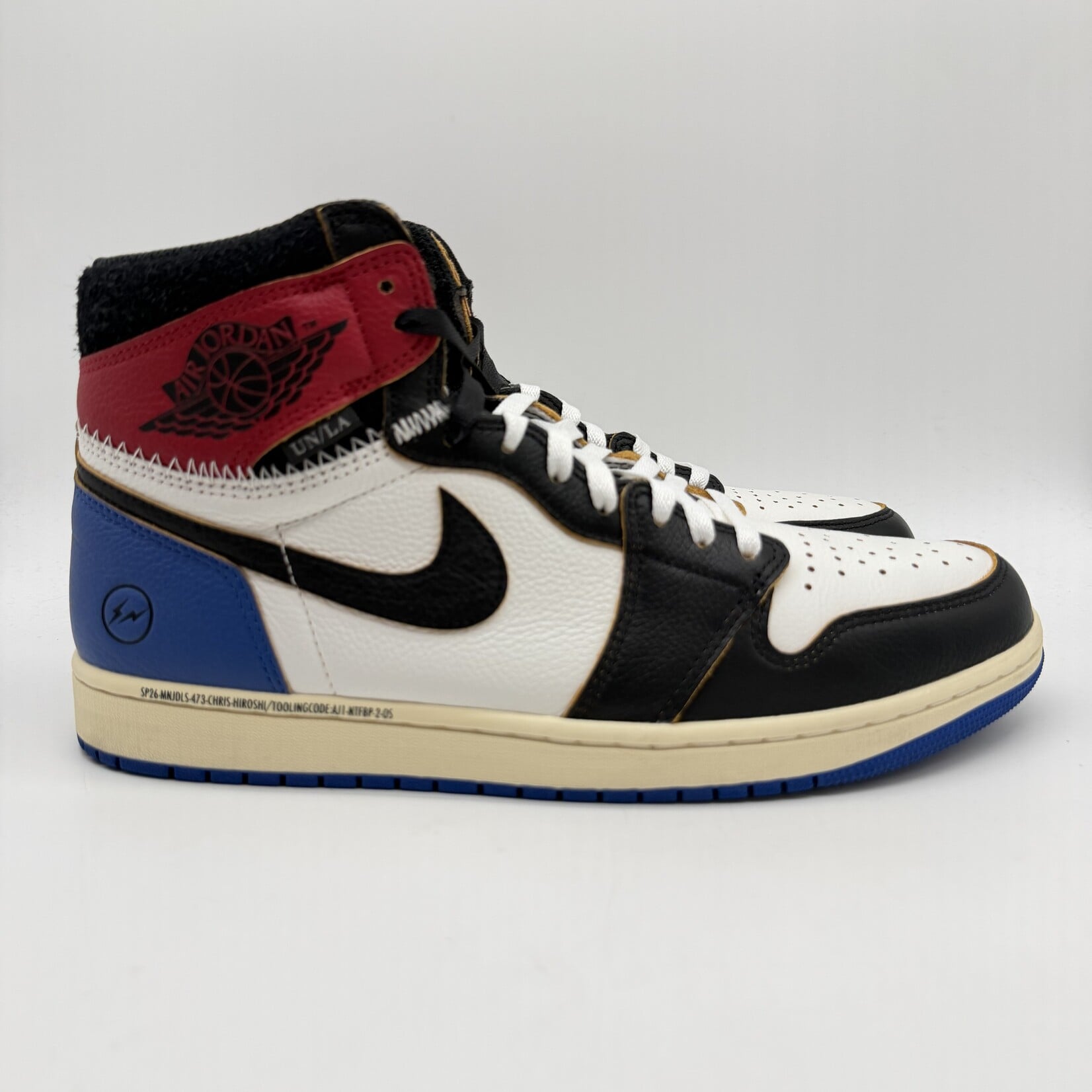 Jordan 1 Retro High OG SP Fragment x Union LA Varsity Red Sport Royal