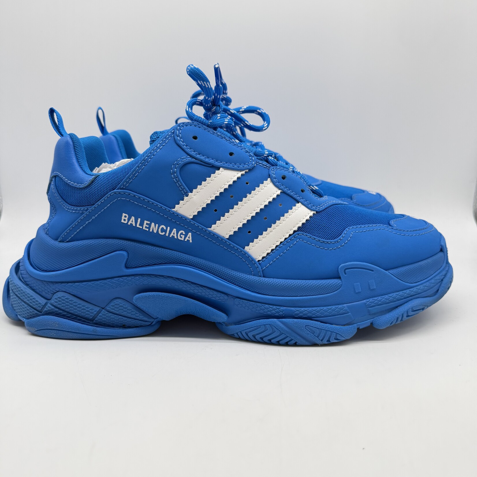 Balenciaga x adidas Triple S Blue White