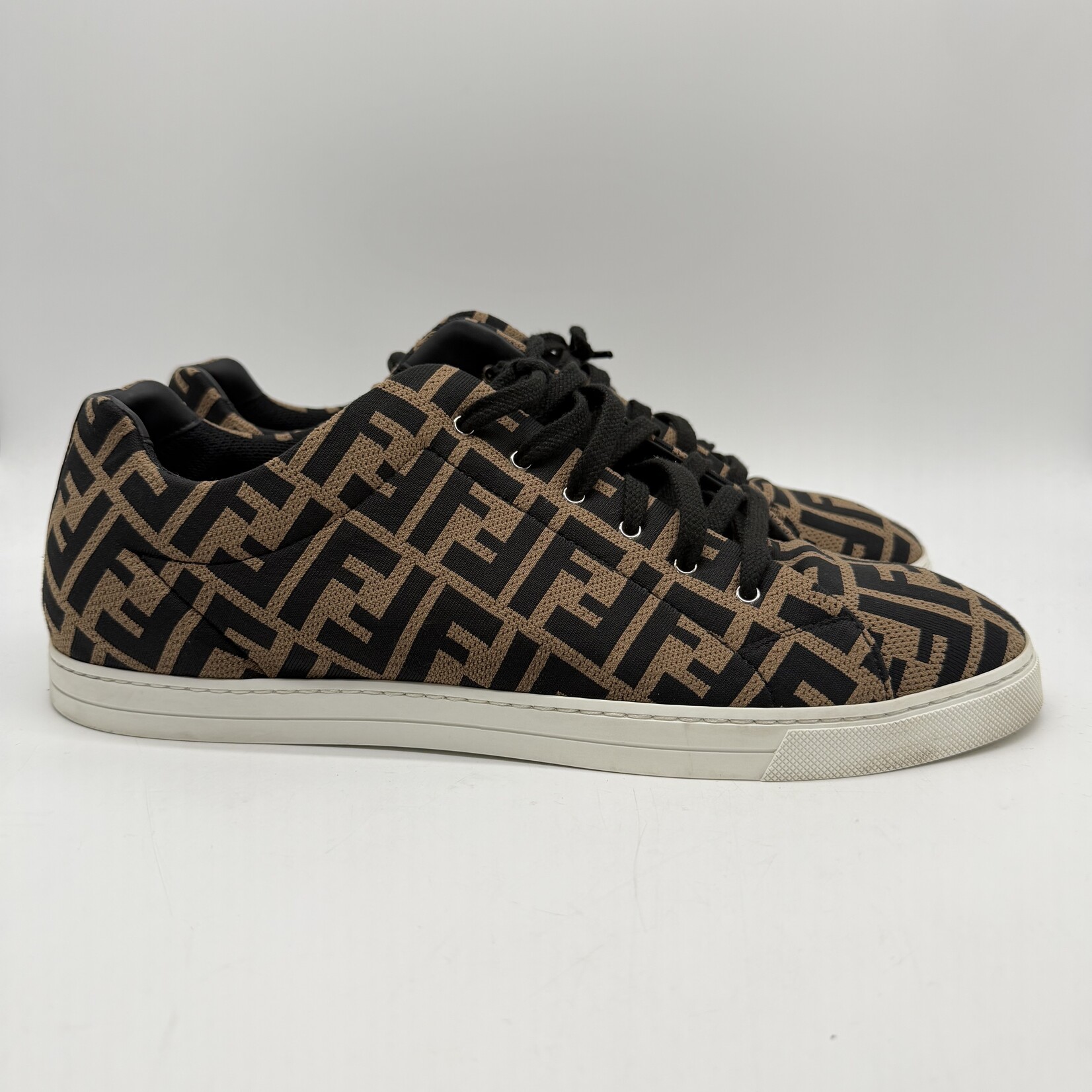 Fendi Tech Fabric Low Top Brown
