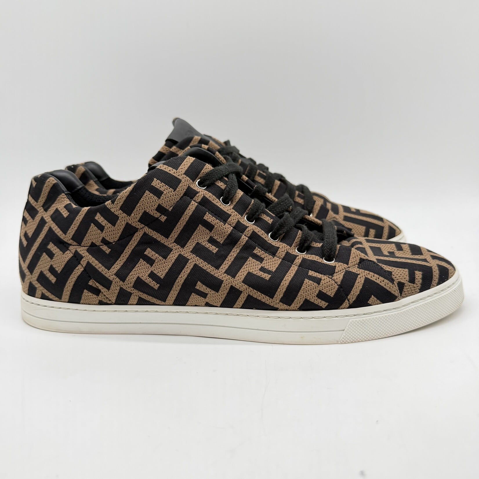 Fendi Tech Fabric Low Top Brown