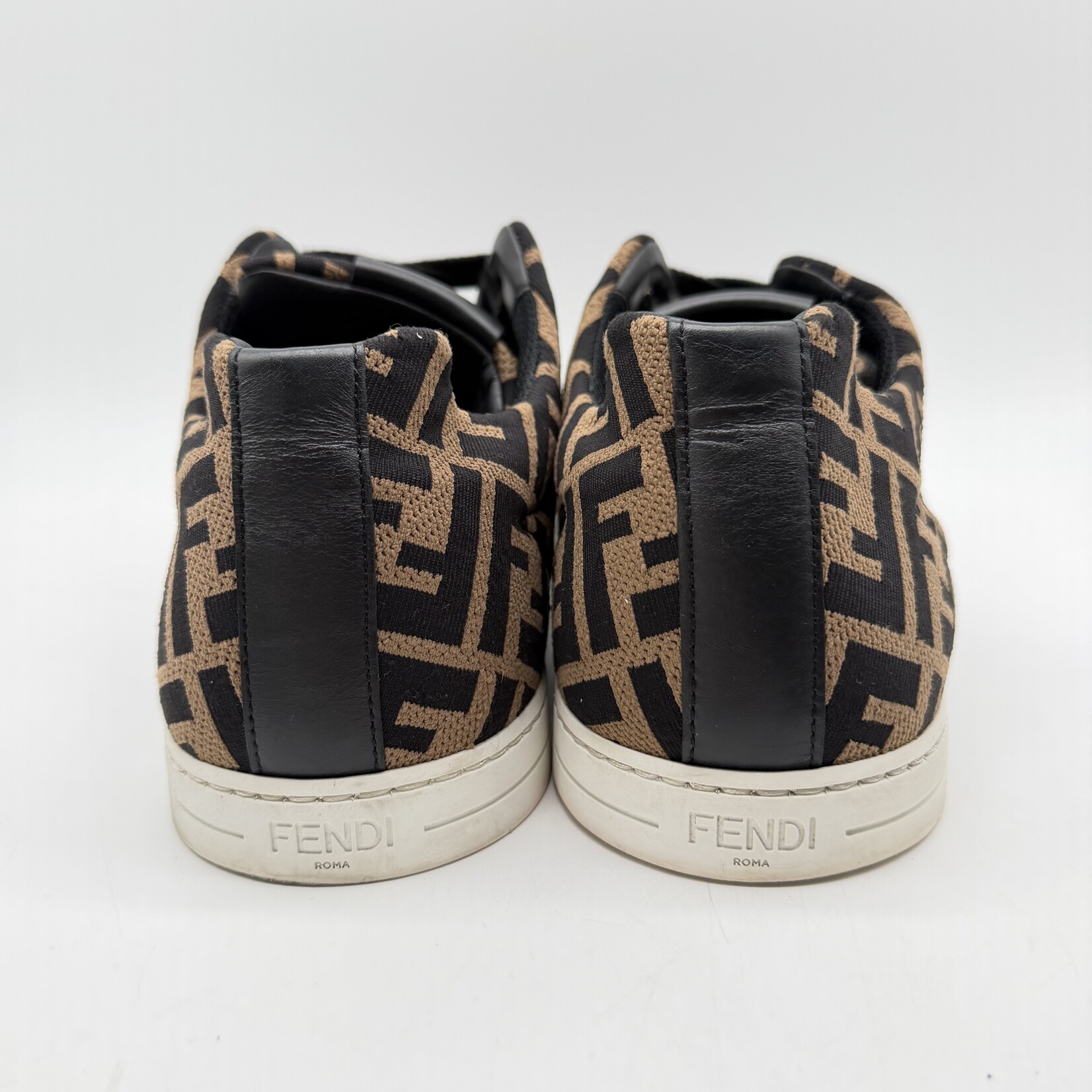 Fendi Tech Fabric Low Top Brown