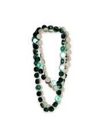 Hockey Beads - Green & White