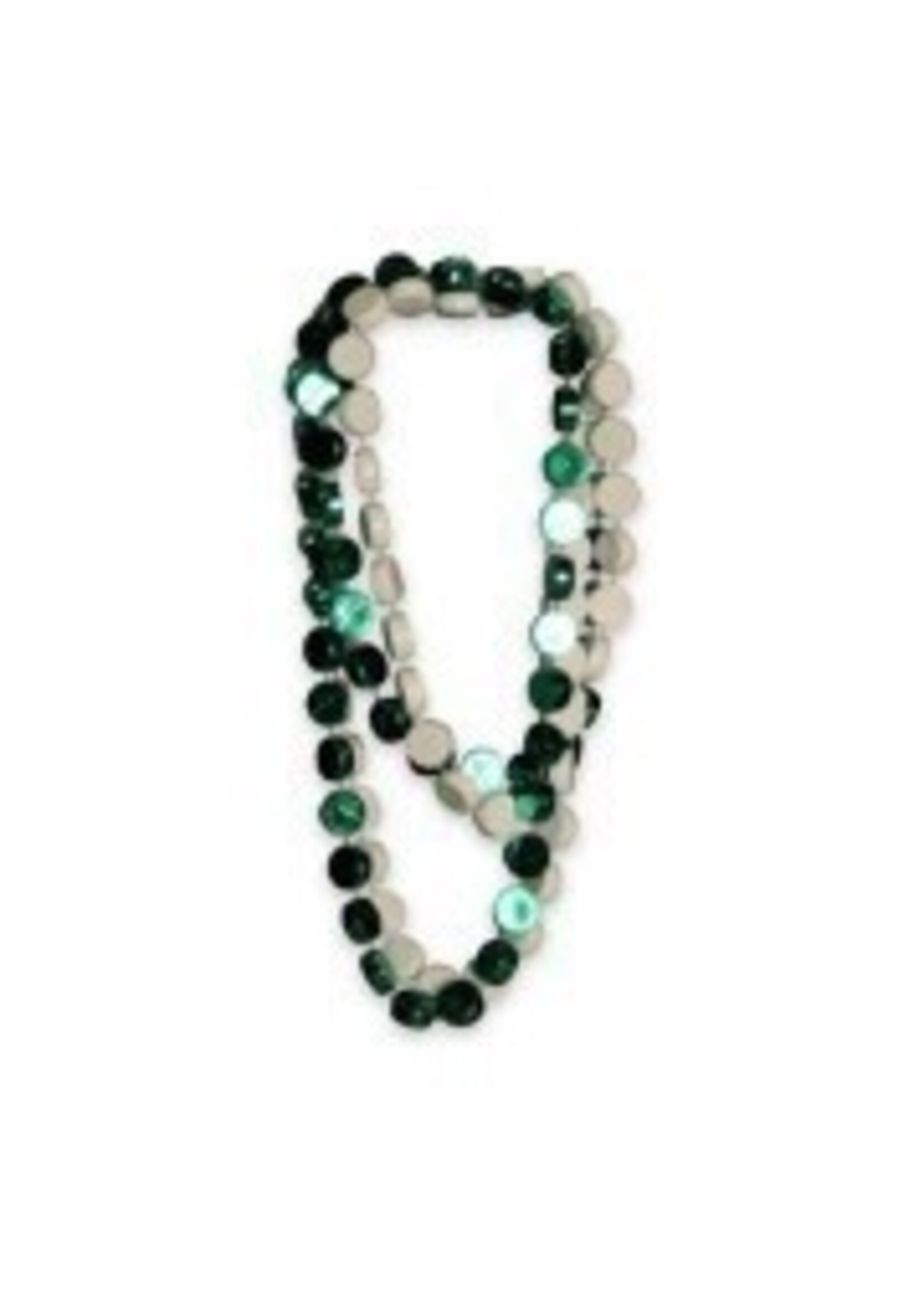 Hockey Beads - Green & White