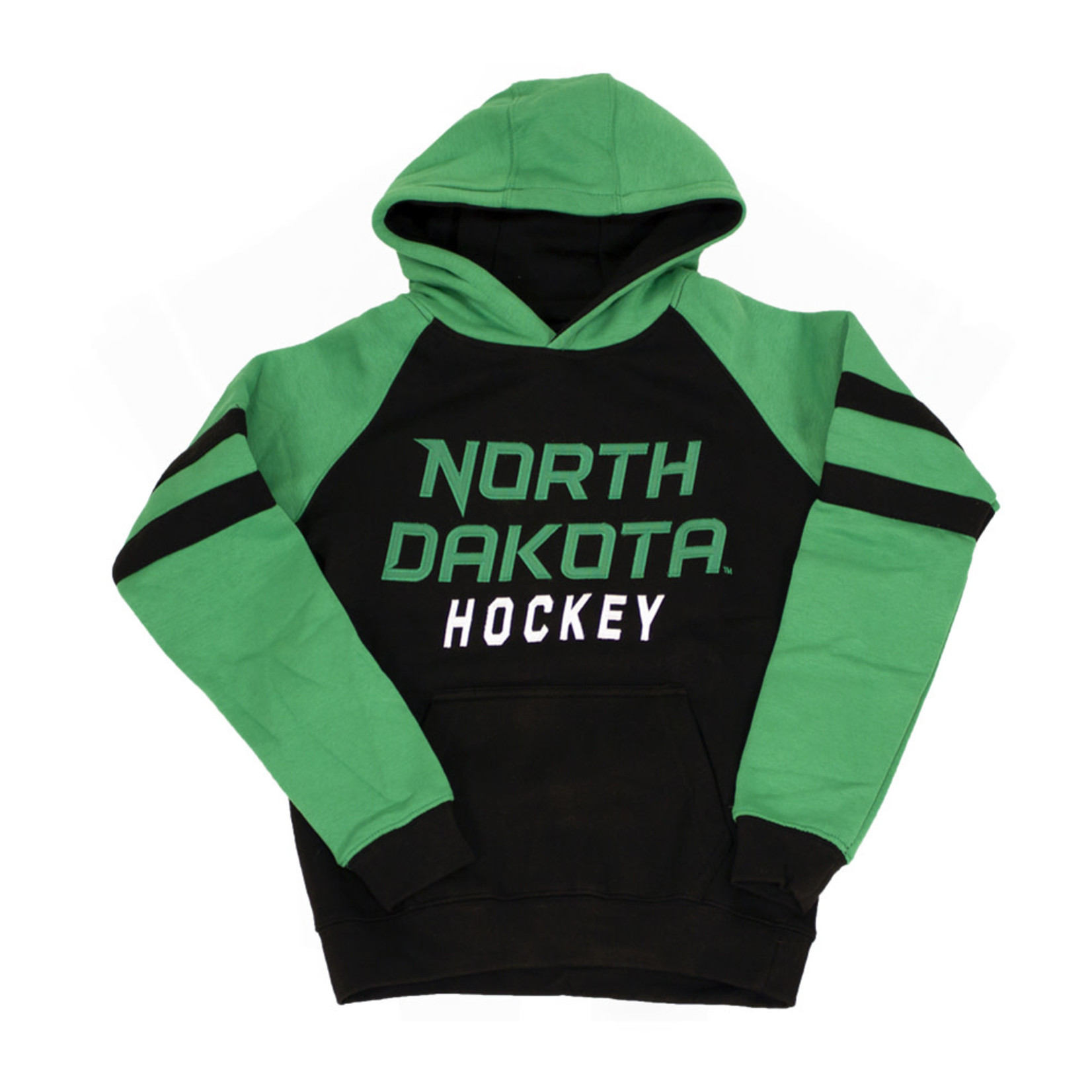 In Play Sportswear Youth Raglan Stripe North Dakota Hockey Hood