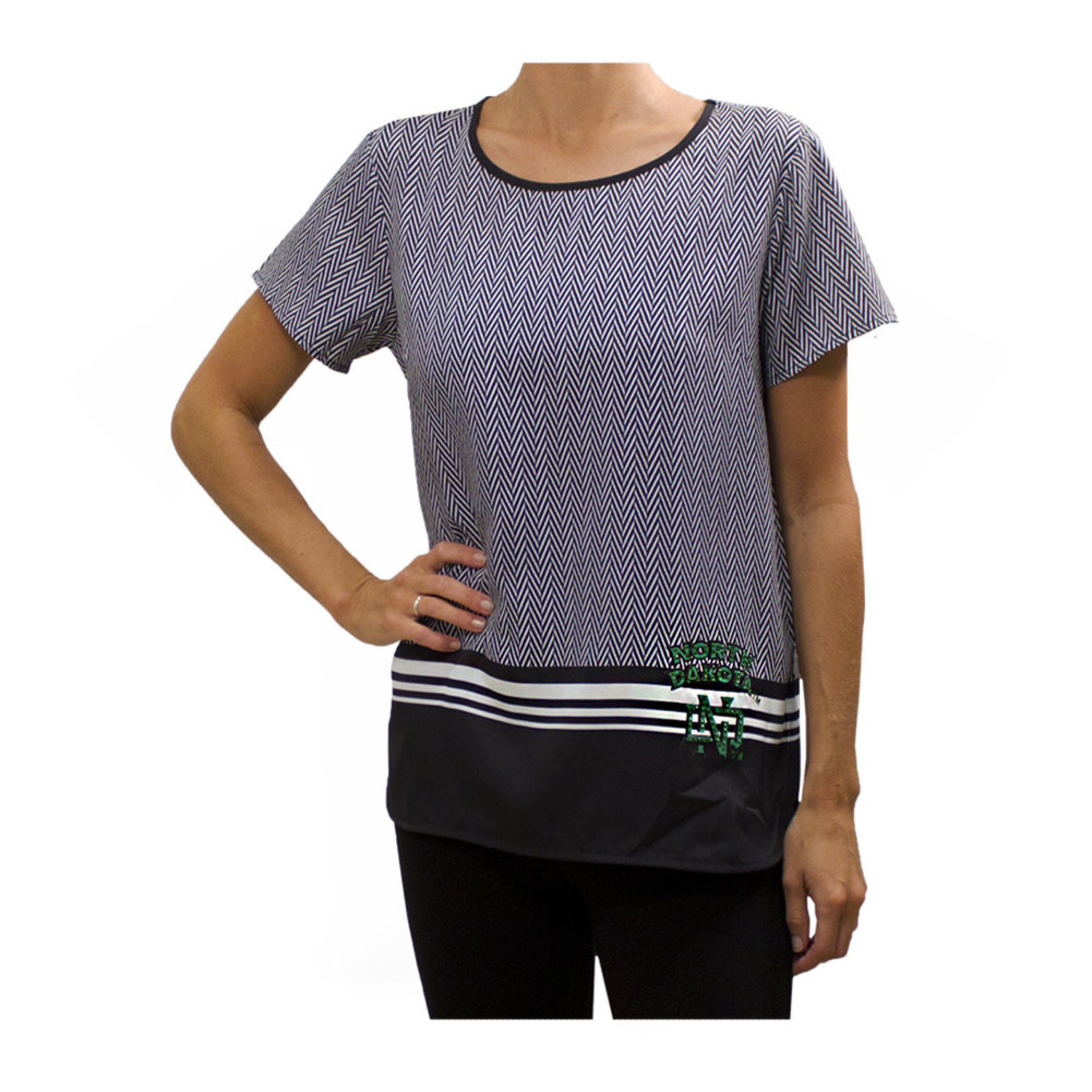 Gameday Couture Herringbone Chiffon Top