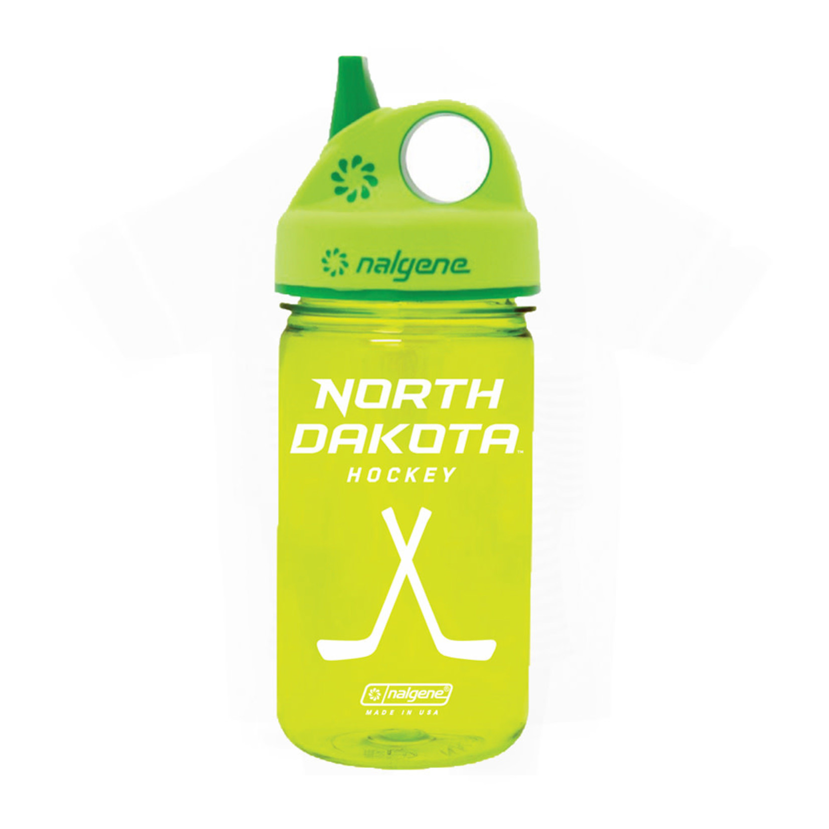 North Dakota Hockey Kids Green Grip N Gulp Bottle
