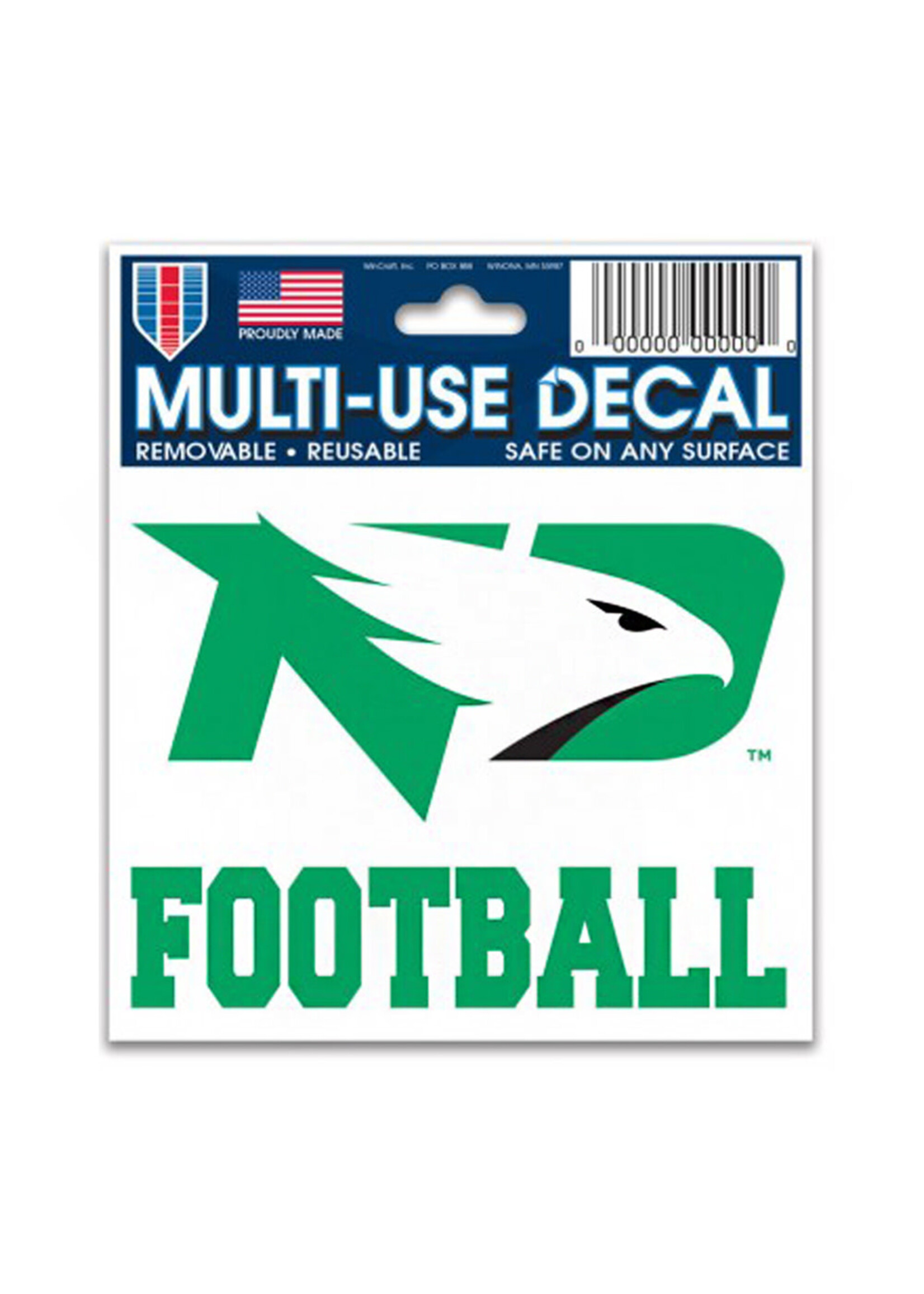 Wincraft North Dakota Fighting Hawks Football Decal
