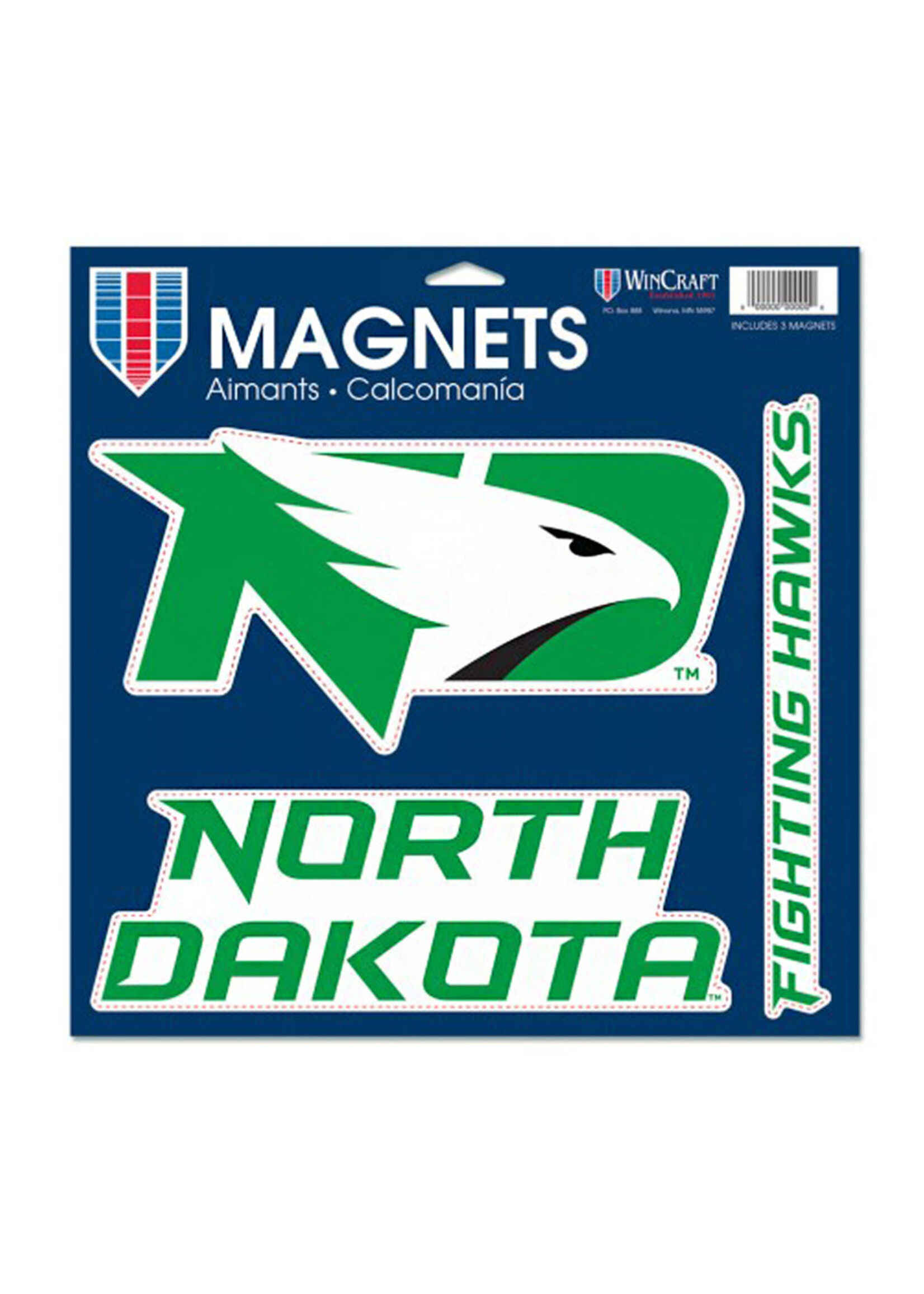 Wincraft North Dakota 3 Pack Vinyl Magnets