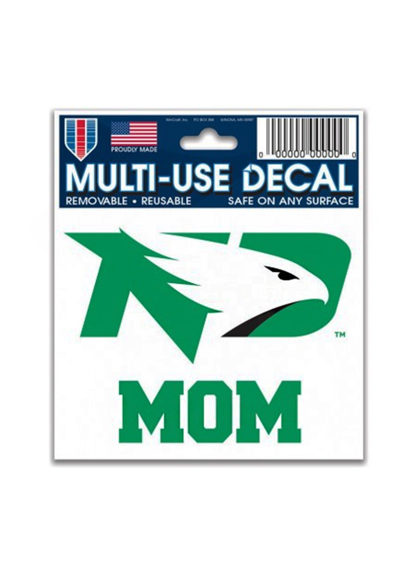 Wincraft North Dakota Fighting Hawks MOM Decal