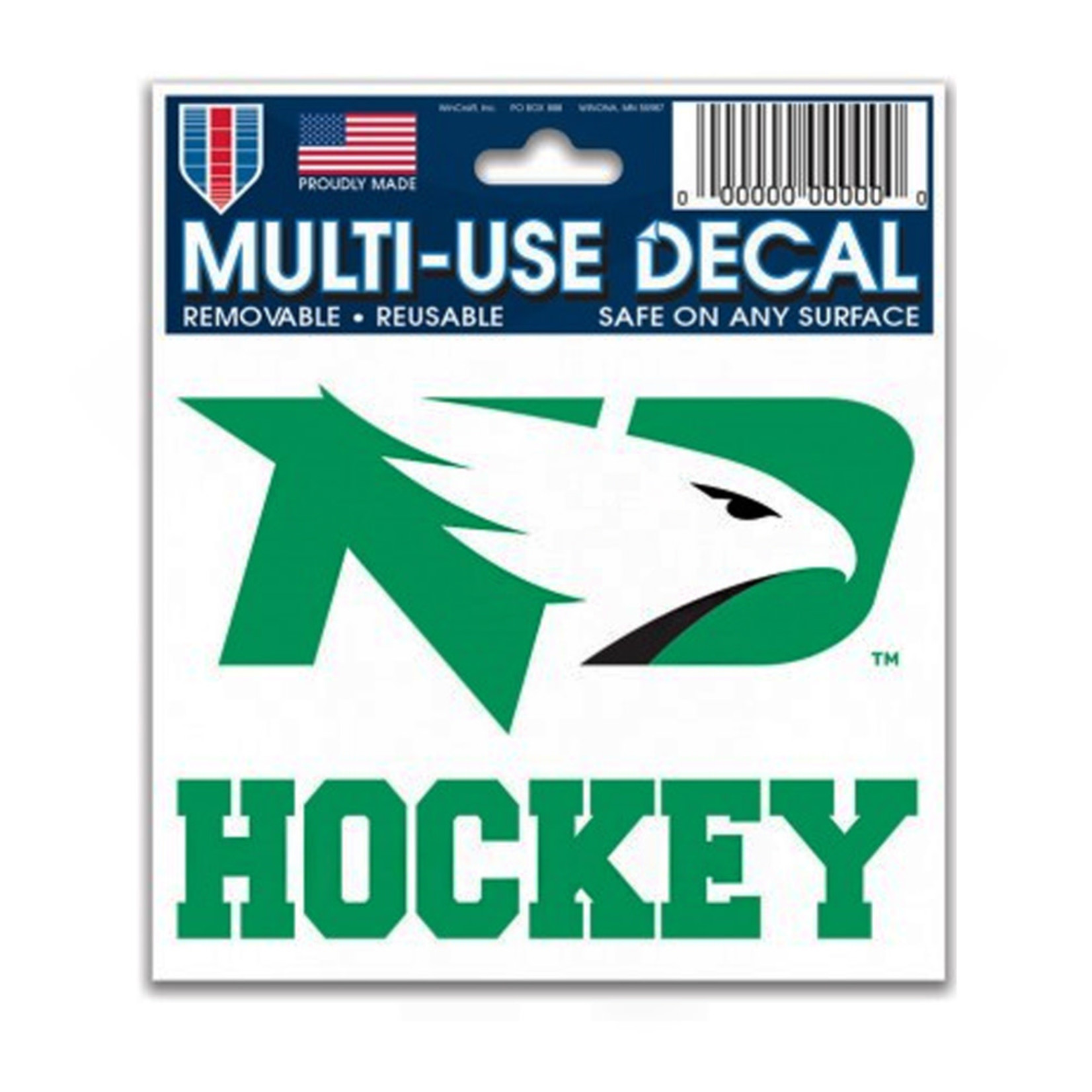 Wincraft North Dakota Fighting Hawks Hockey 3"x4" Decal