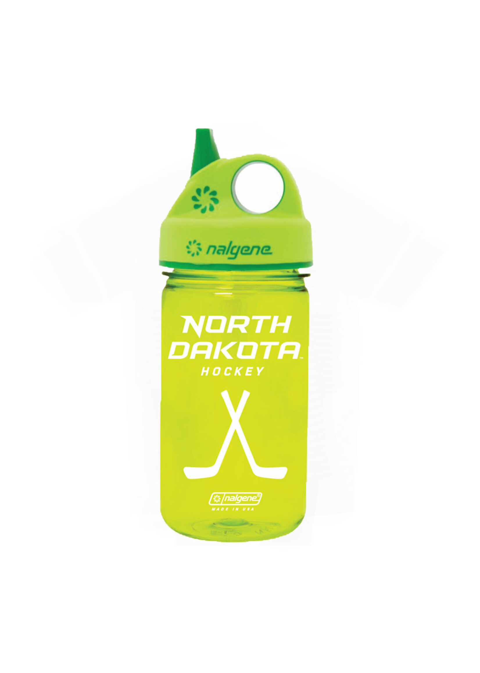 North Dakota Hockey Kids Green Grip N Gulp Bottle