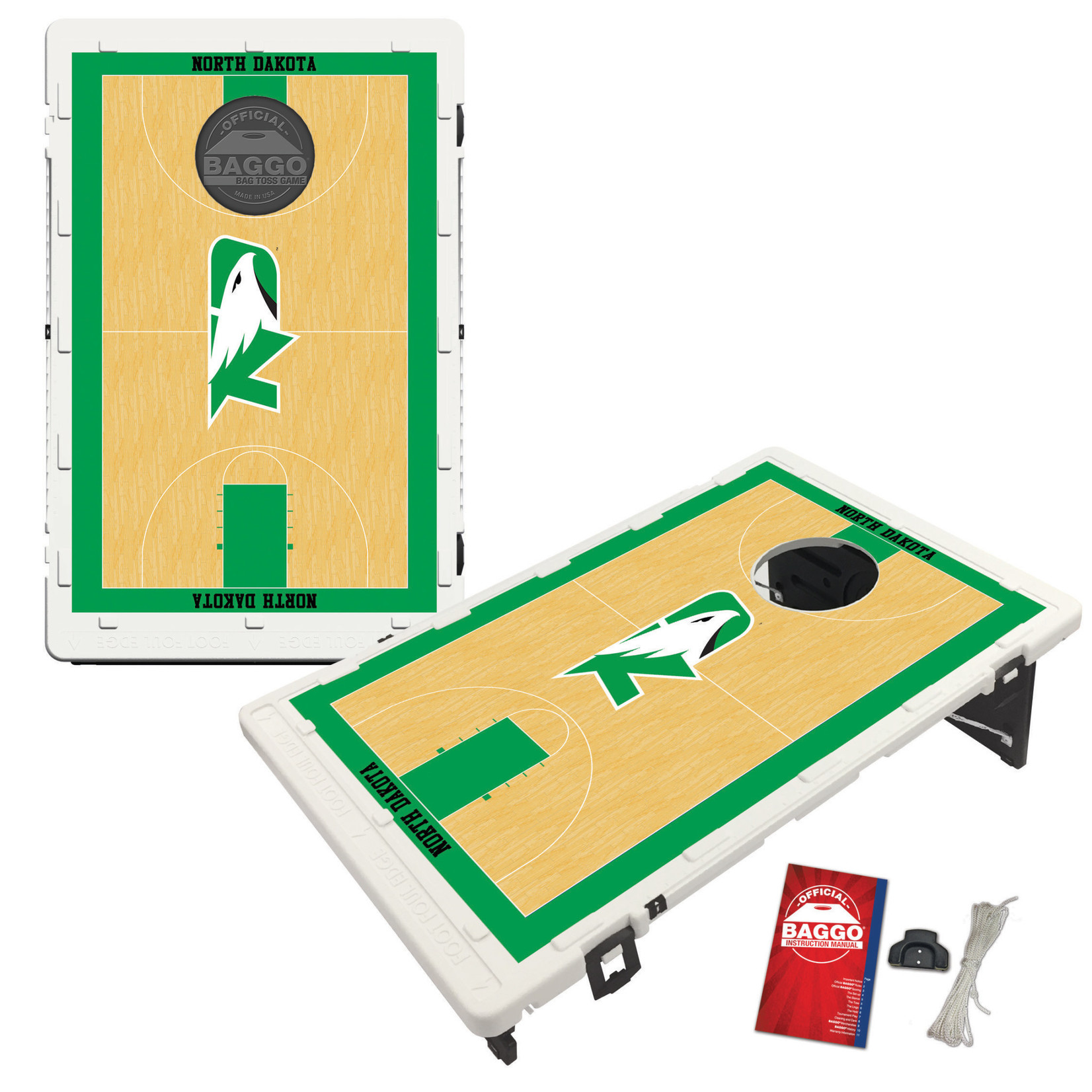 UND Baggo Game Set Home Court Basketball