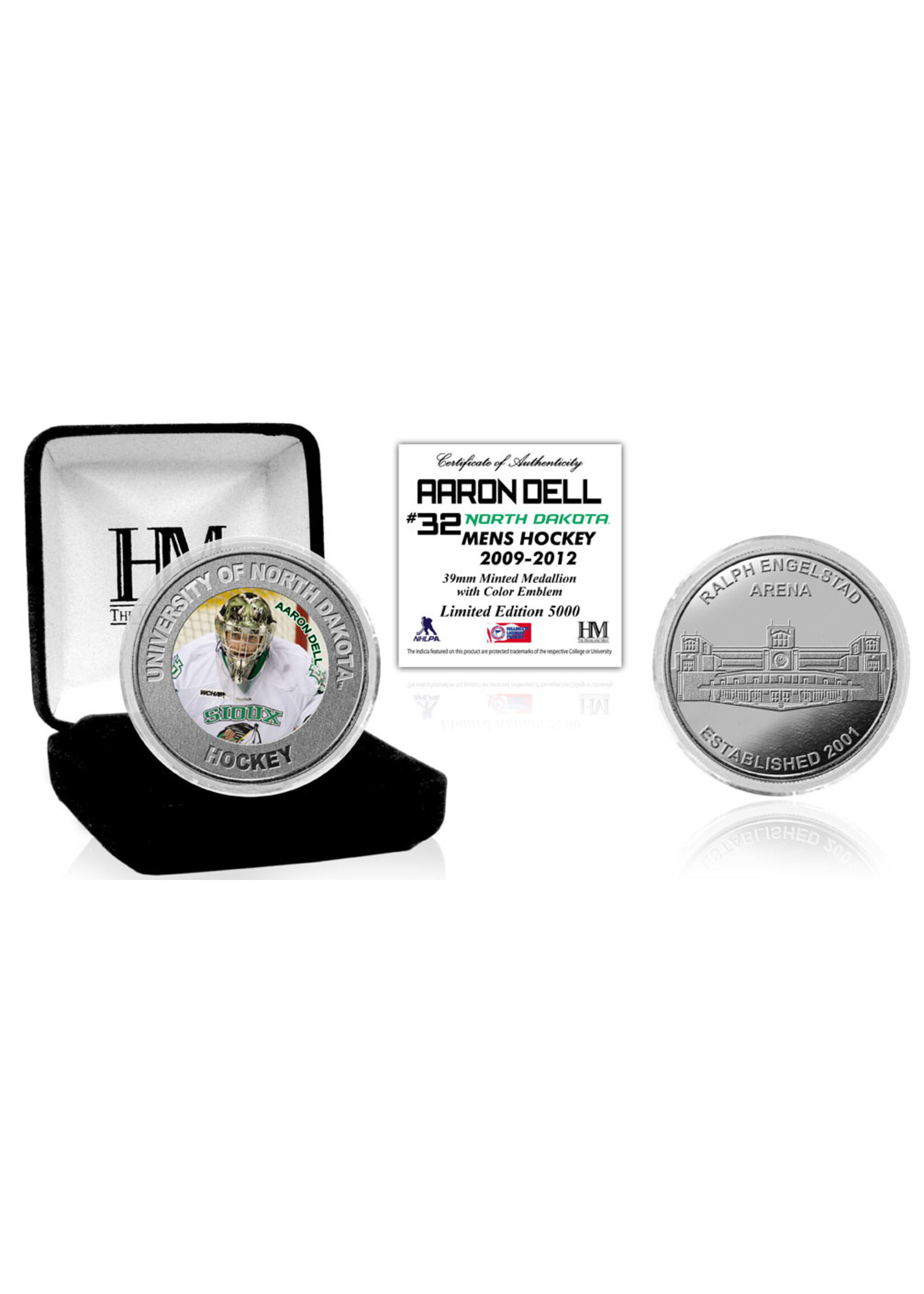 The Highland Mint UND Alumni Coin Aaron Dell