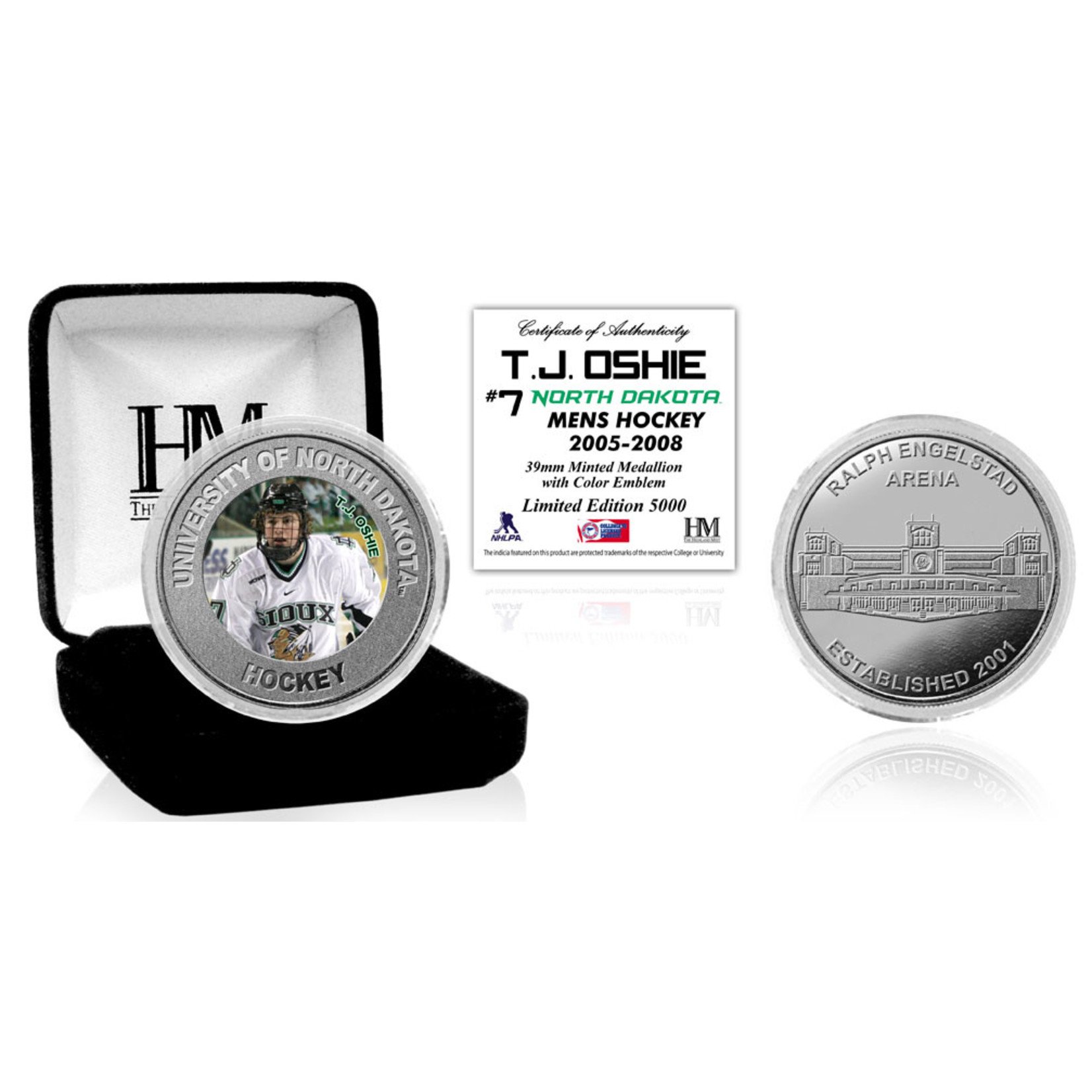 The Highland Mint UND Alumni Coin T.J. Oshie