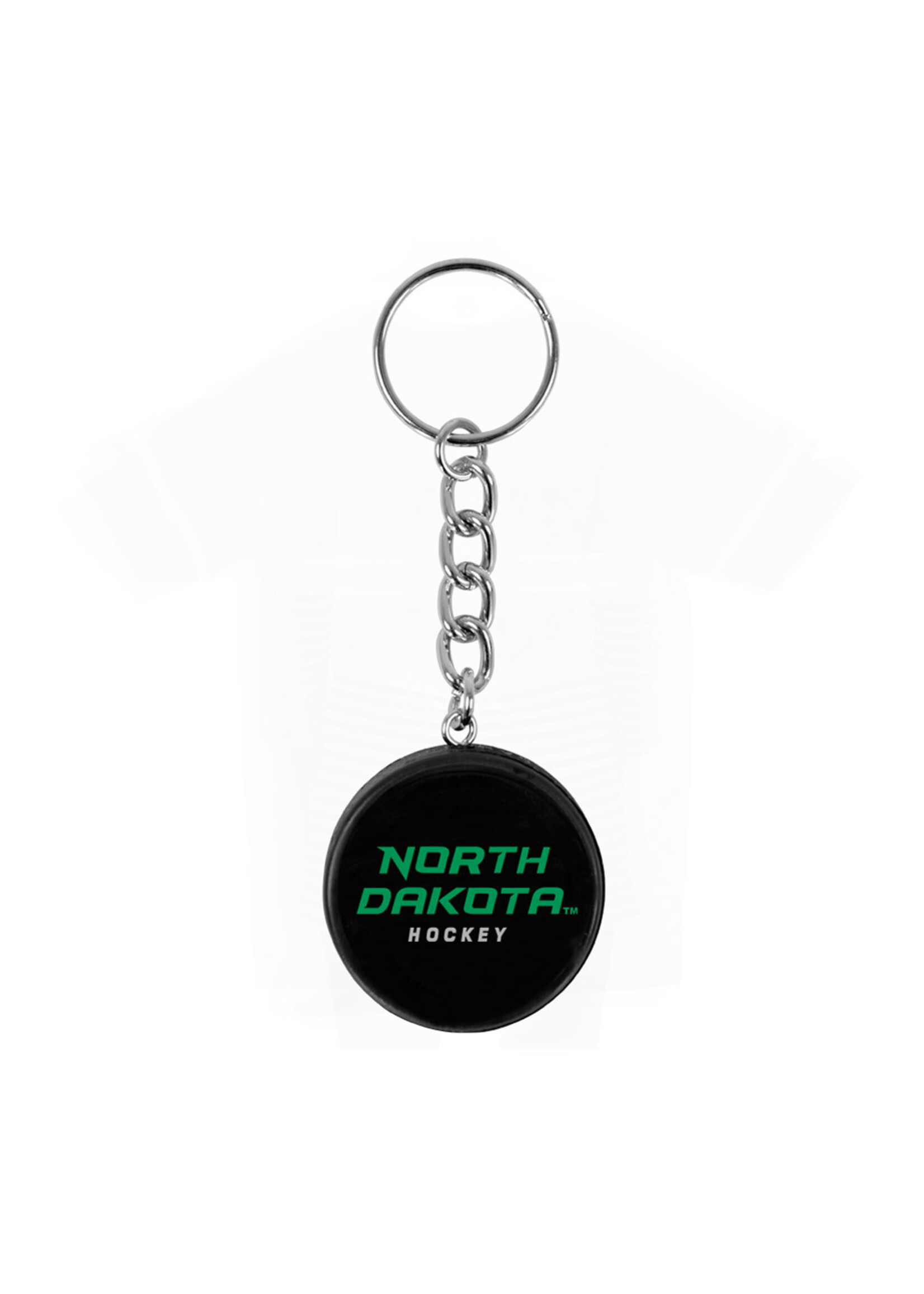 Inglasco Inc Mini Puck Key Ring - North Dakota Hockey