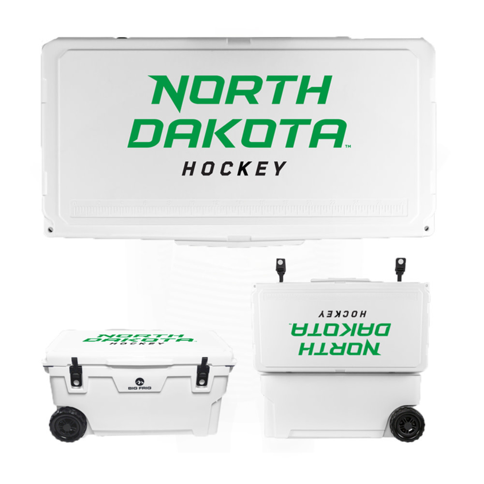 Big Frig Big Frig North Dakota Hockey Wheel Cooler 70qt