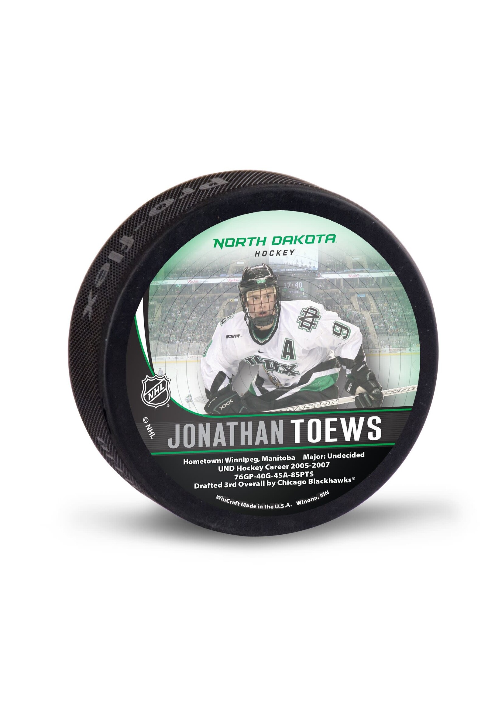 Wincraft UND Alumni Jonathan Toews Puck