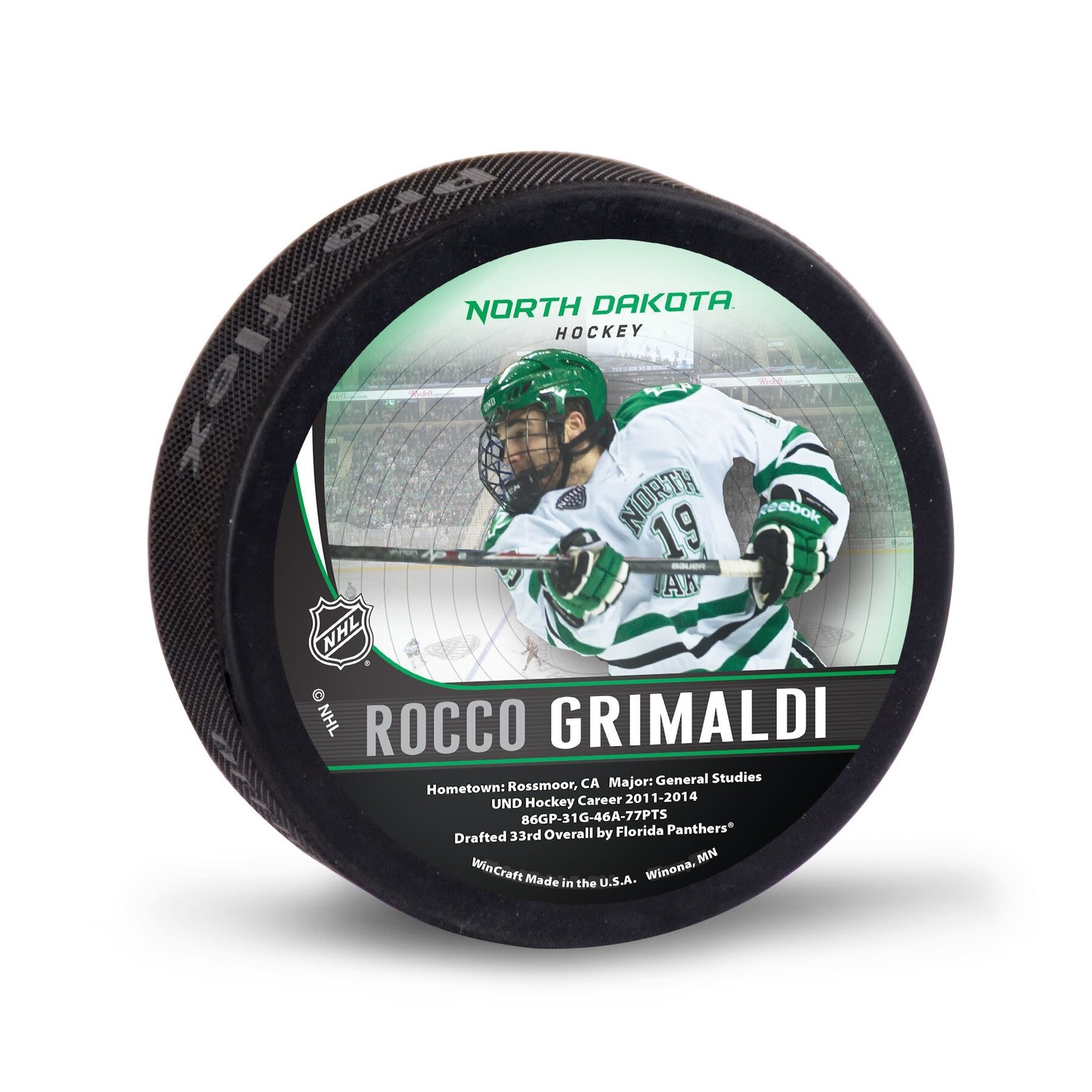 Wincraft UND Alumni Rocco Grimaldi Puck