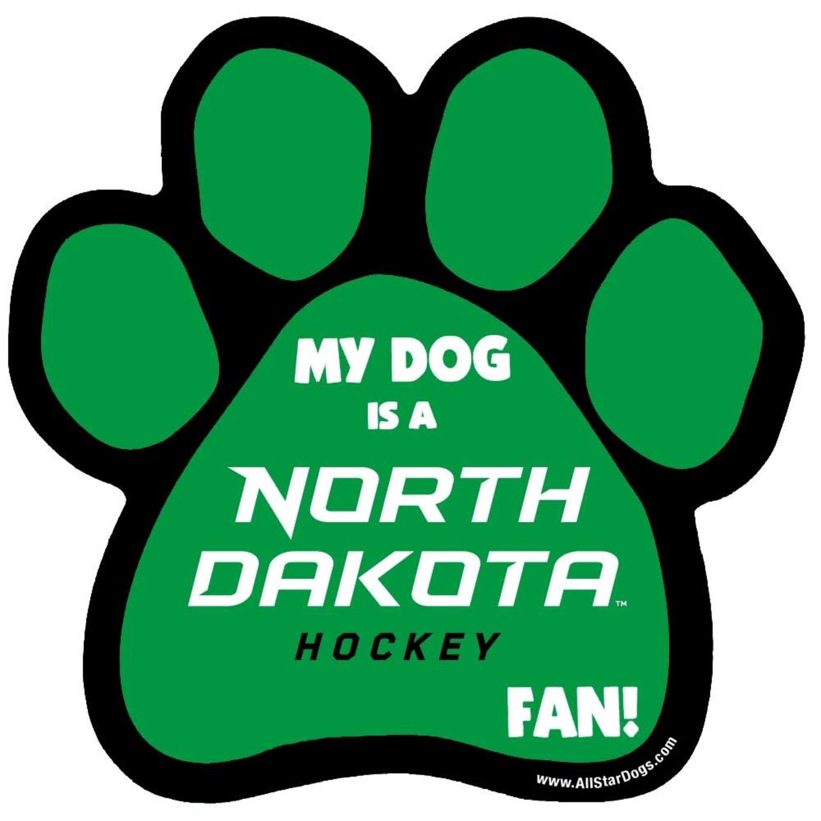 All Star Dogs North Dakota Hockey Paw Magnet