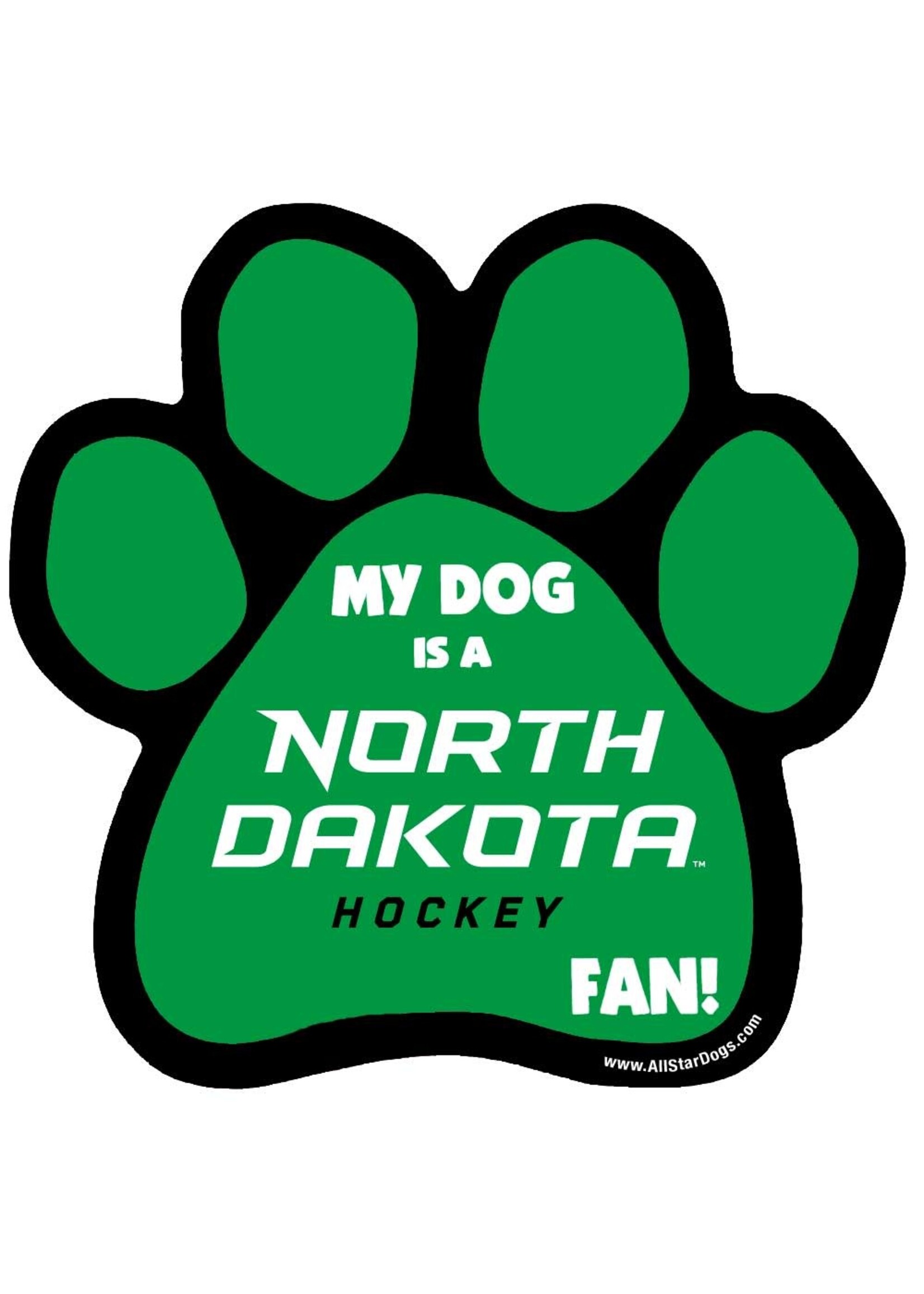 All Star Dogs North Dakota Hockey Paw Magnet