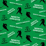 North Dakota Hockey Cotton Fabric