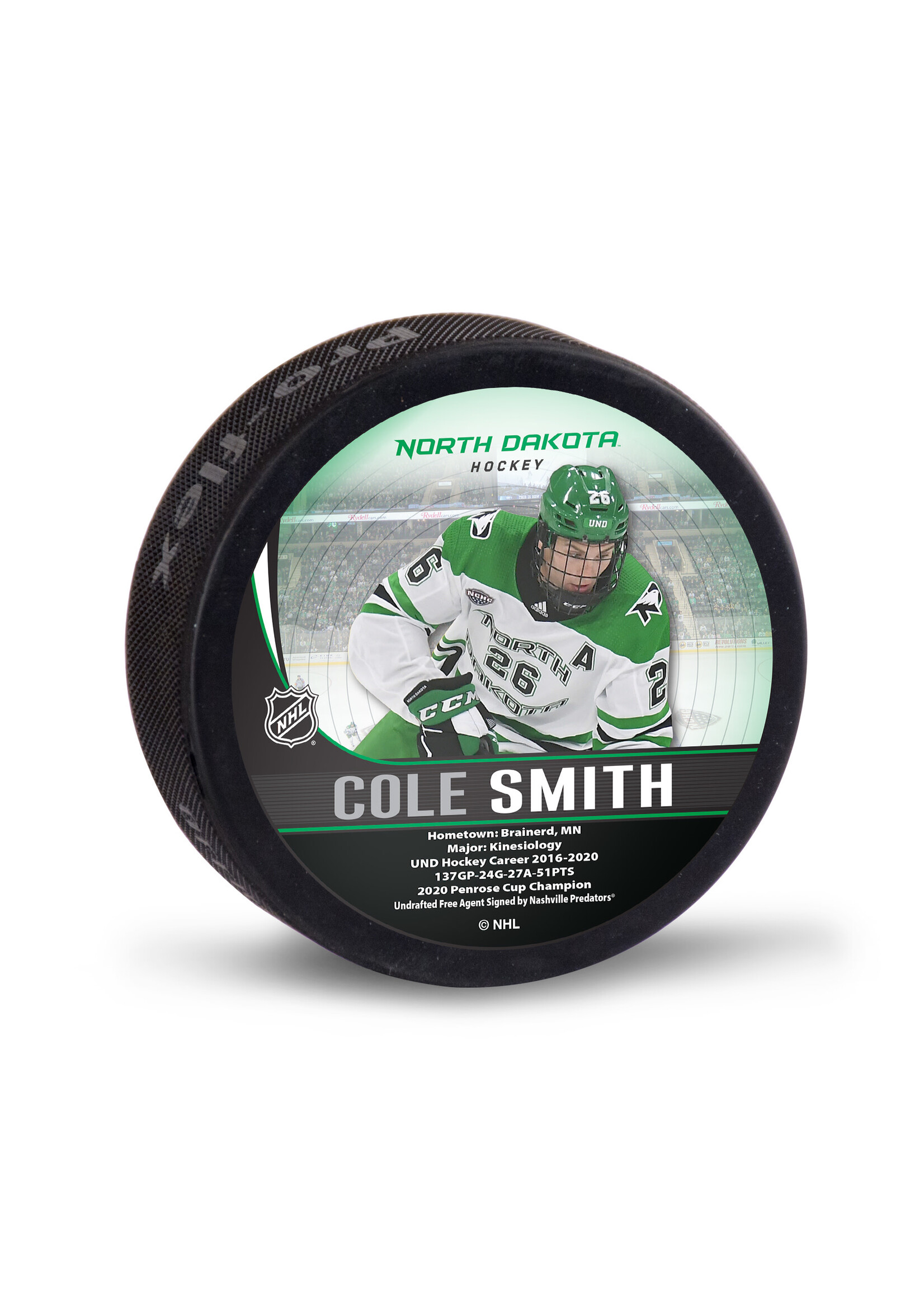 Wincraft UND Alumni Cole Smith Puck
