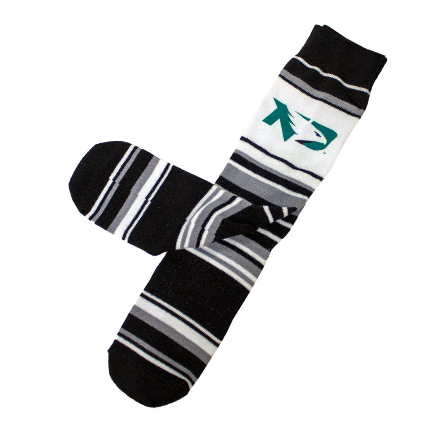 For Bare Feet Fighting Hawks Mas Stripe Sock