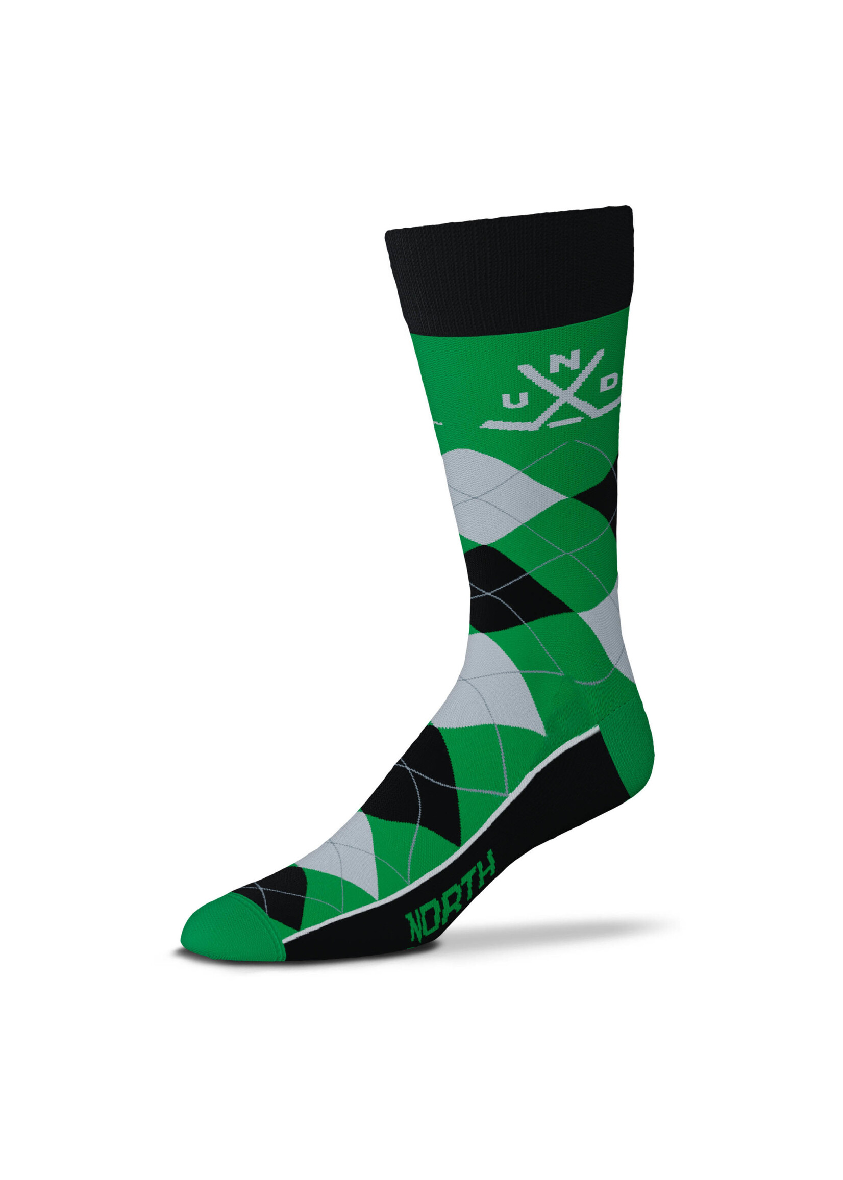 For Bare Feet Crossed Hockey Stick Argyle Sock