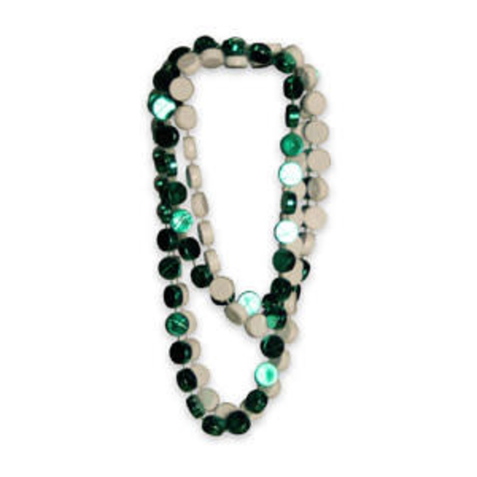 Hockey Beads - Green & White