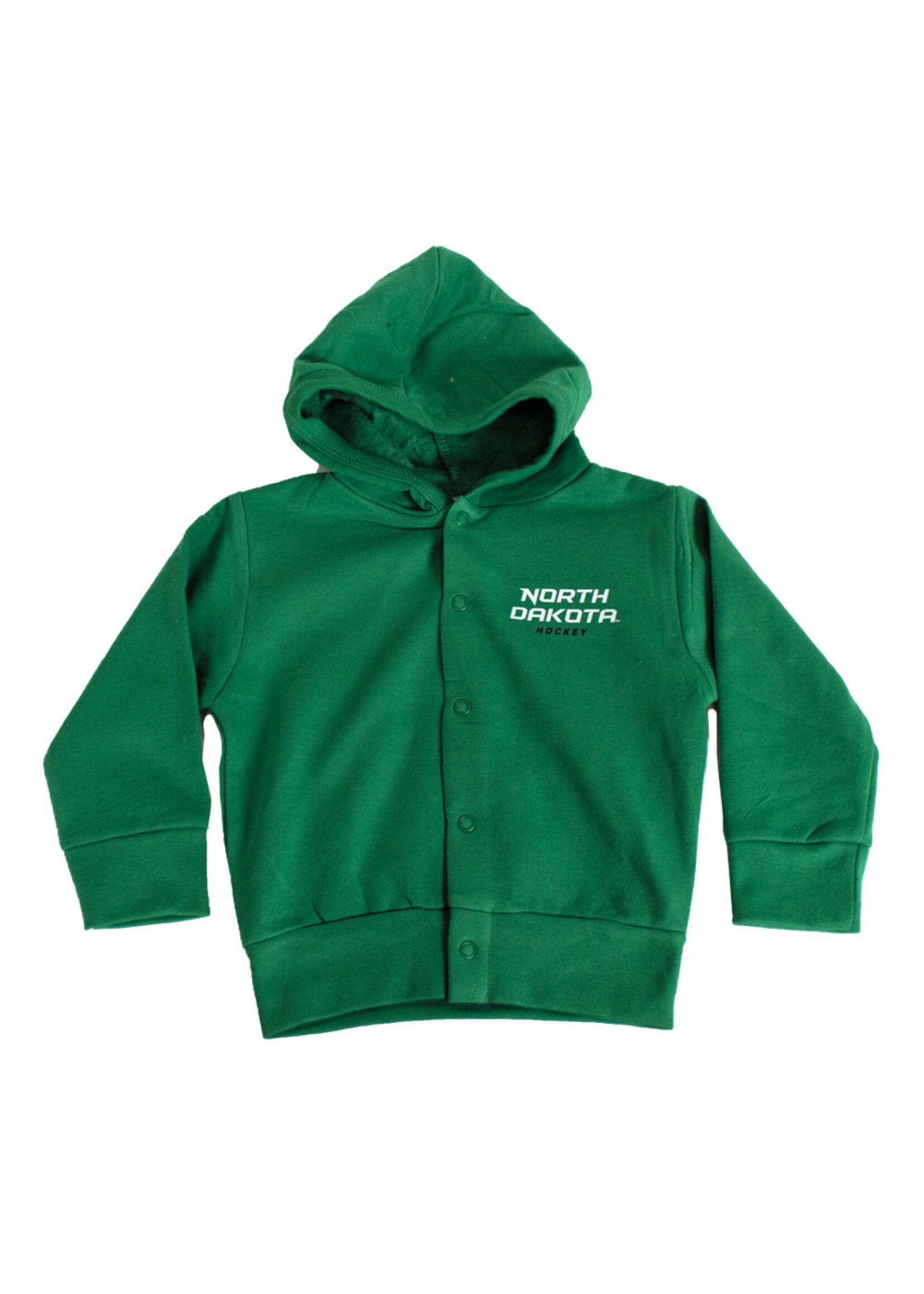Creative Knitwear North Dakota Hockey Snap Hooded Jacket