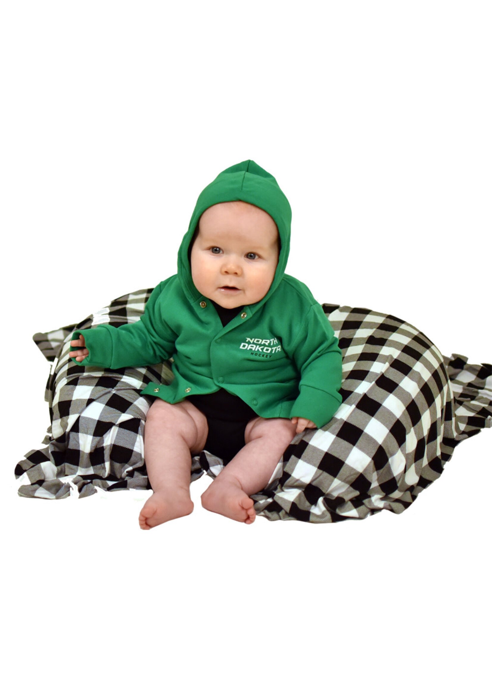 Creative Knitwear North Dakota Hockey Snap Hooded Jacket