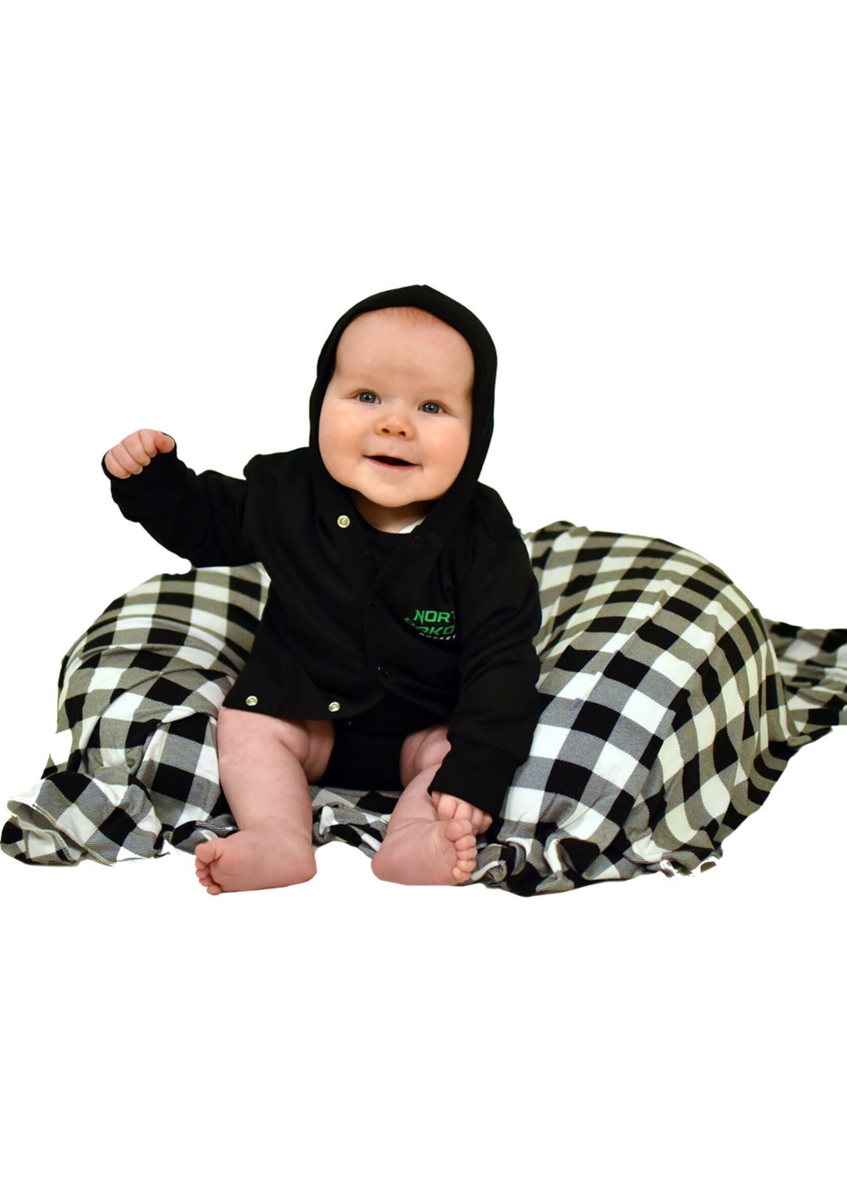 Creative Knitwear North Dakota Hockey Snap Hooded Jacket