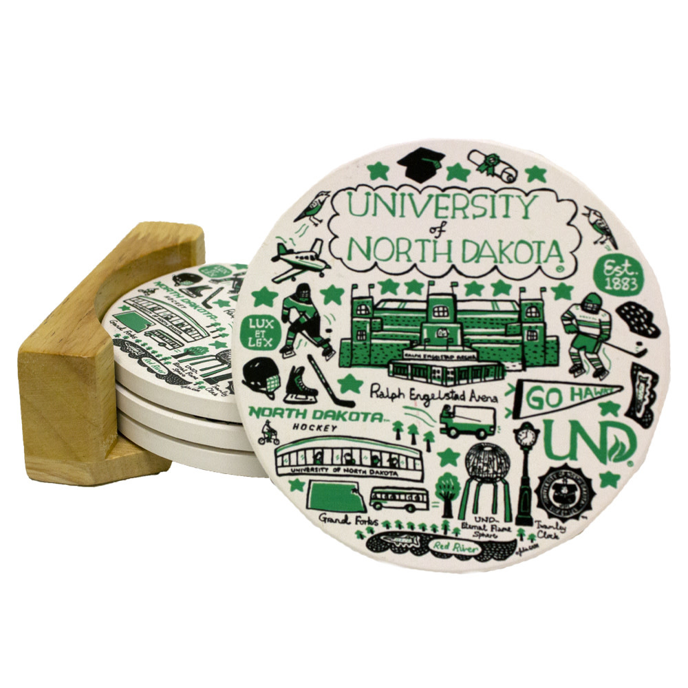 UND Julia Gash Coaster Set