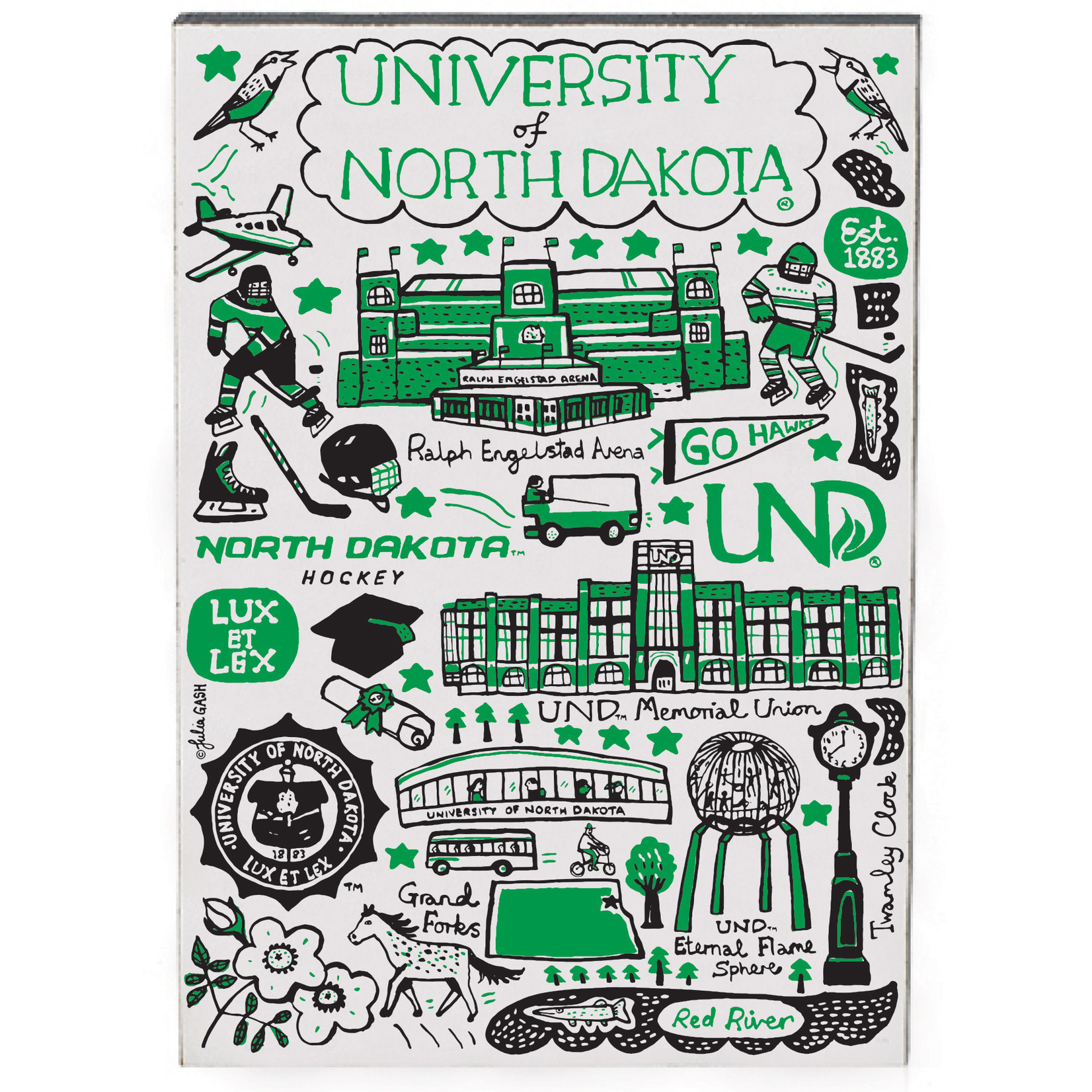 Neil Enterprise University of North Dakota Jumbo Julia Gash Magnet