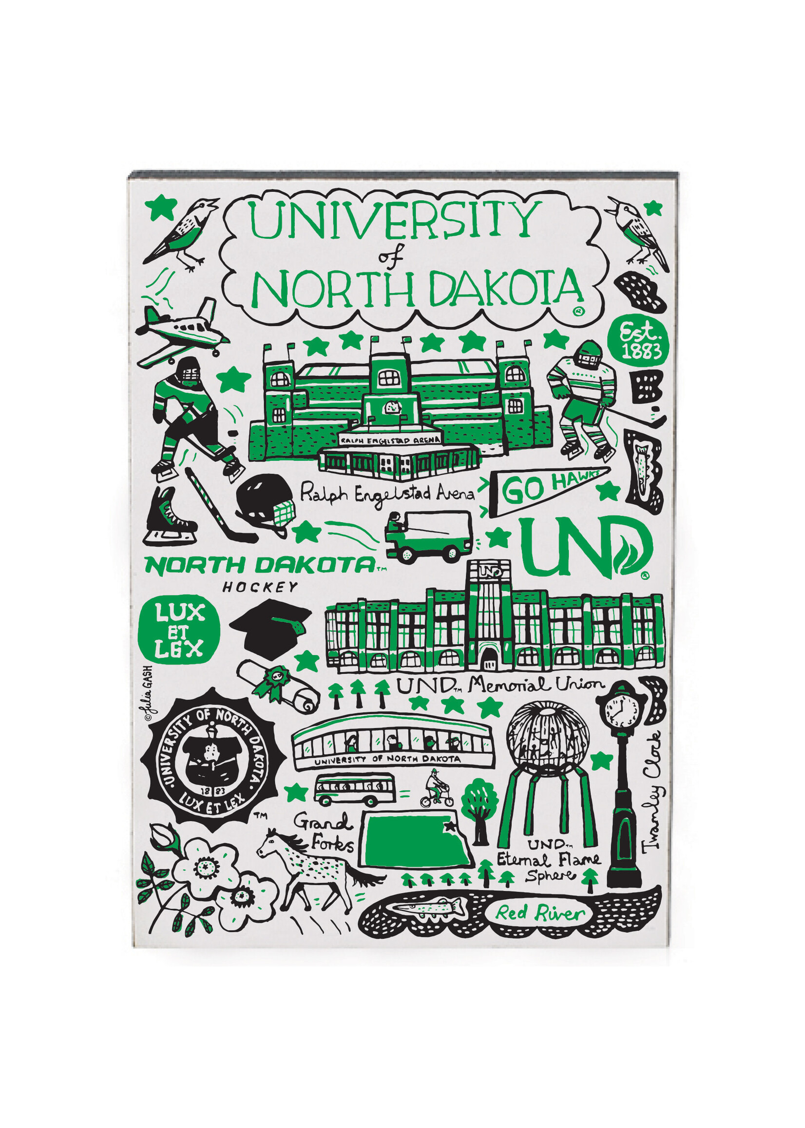 Neil Enterprise University of North Dakota Jumbo Julia Gash Magnet