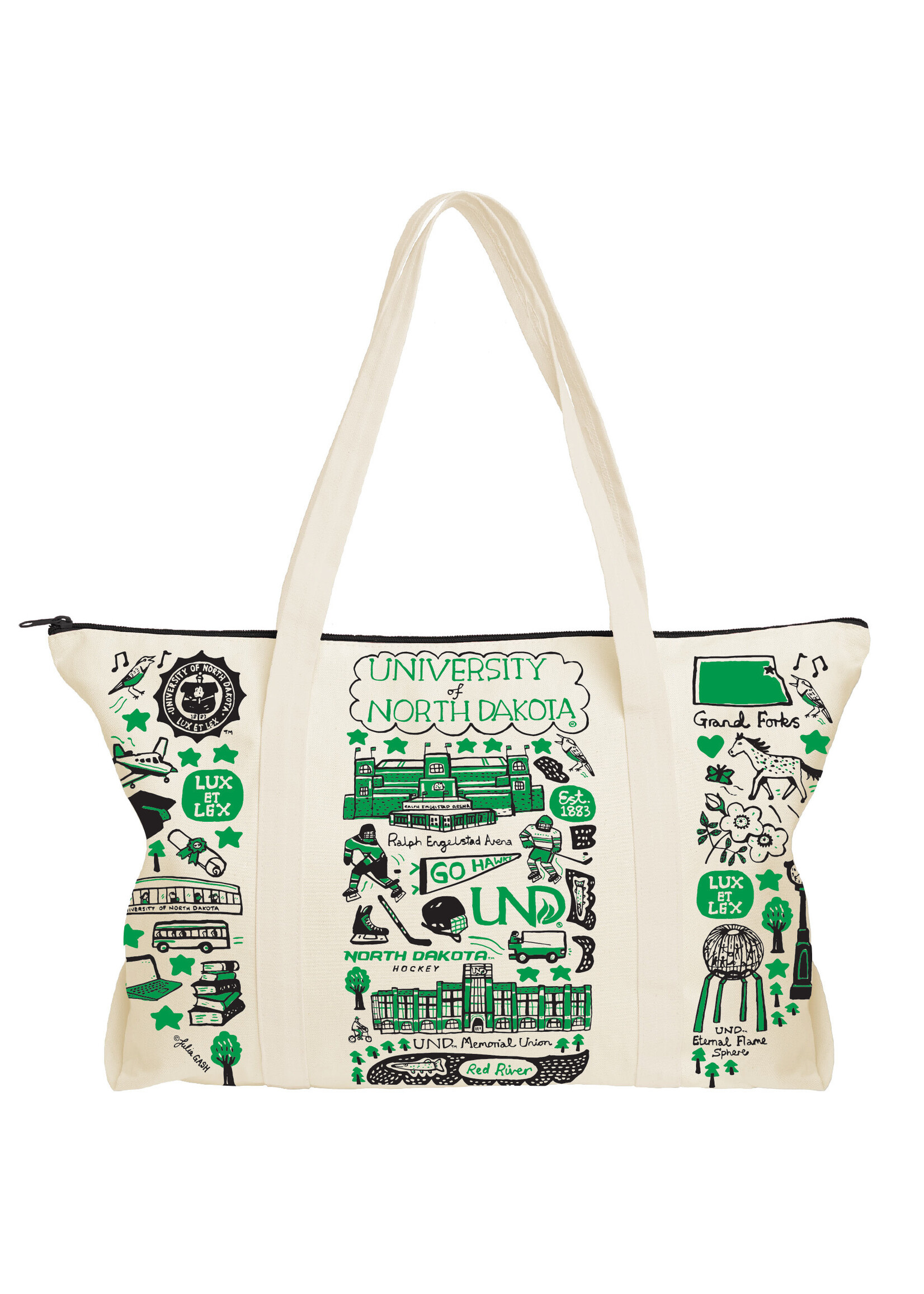 Neil Enterprise University of North Dakota Julia Gash Weekend Tote