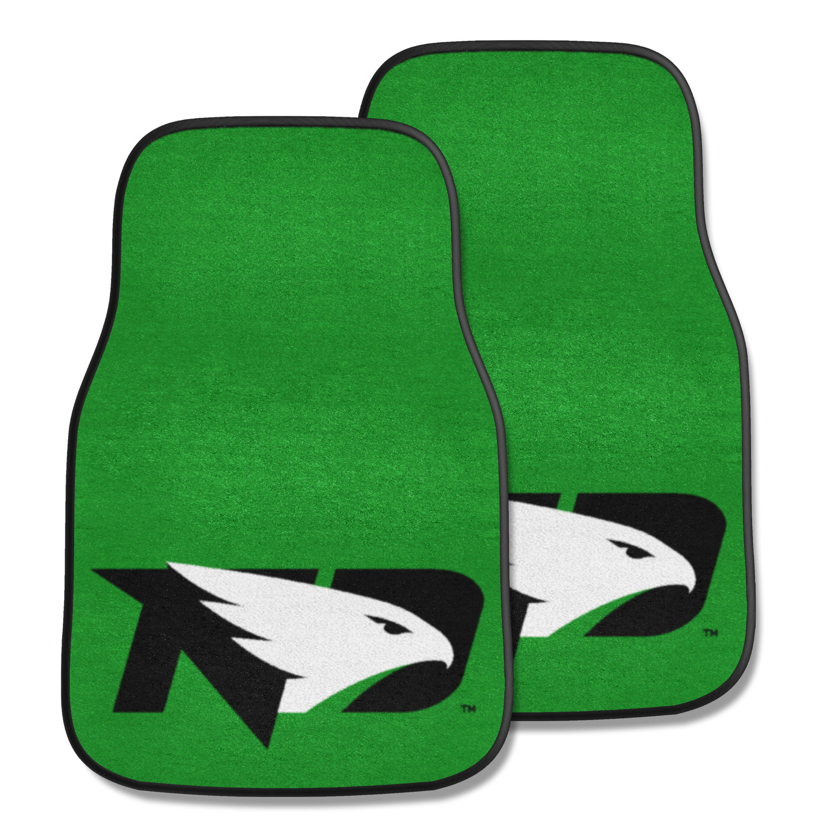 Fan Mats Fighting Hawks 2 pc Carpet Mat Set