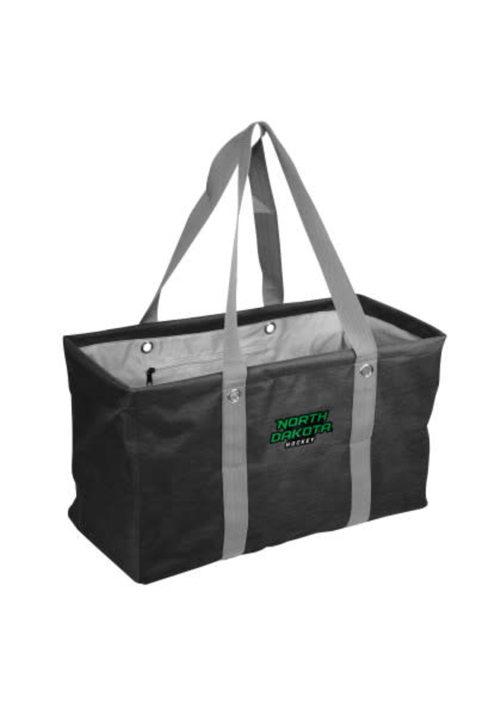 Logo Brands North Dakota Hockey Text Logo Caddy Tote