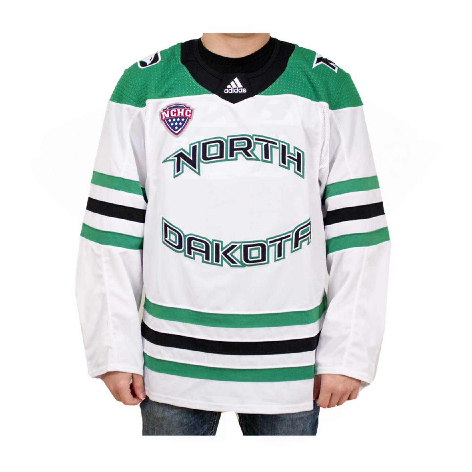 Men's adidas Black North Dakota Alternate Hockey Jersey